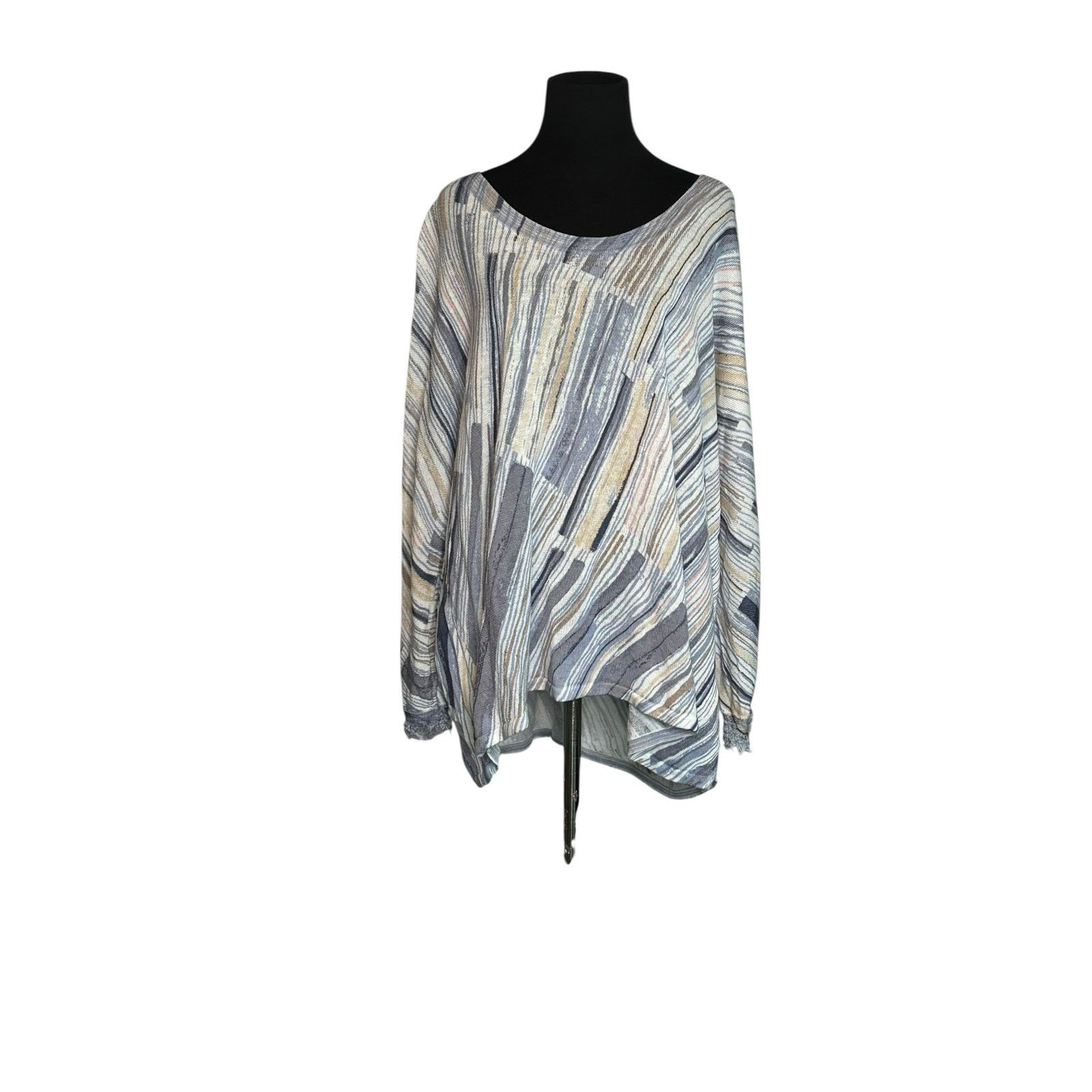 NIC+ZOE Nic + Zoe blue stripes lightweight tunic sweater size 3X Size 3XL / US 20-22 - 12 Thumbnail