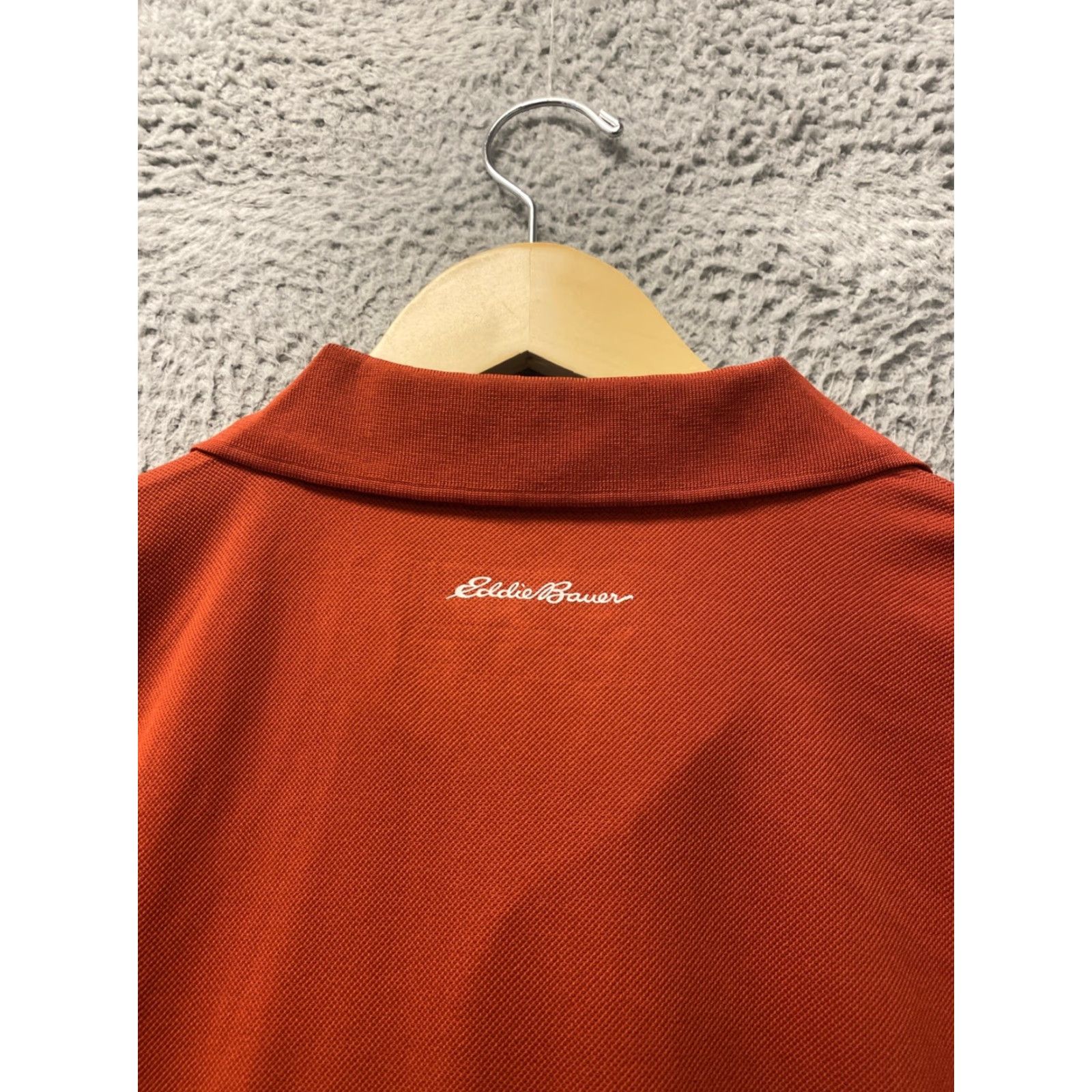 Eddie Bauer Eddie Bauer Polo Shirt Mens Large Fire Brick Collared Short Sleeve - 13910 Regular knit Polyester Outdoor Classic Retro Size US L / EU 52-54 / 3 - 7 Thumbnail