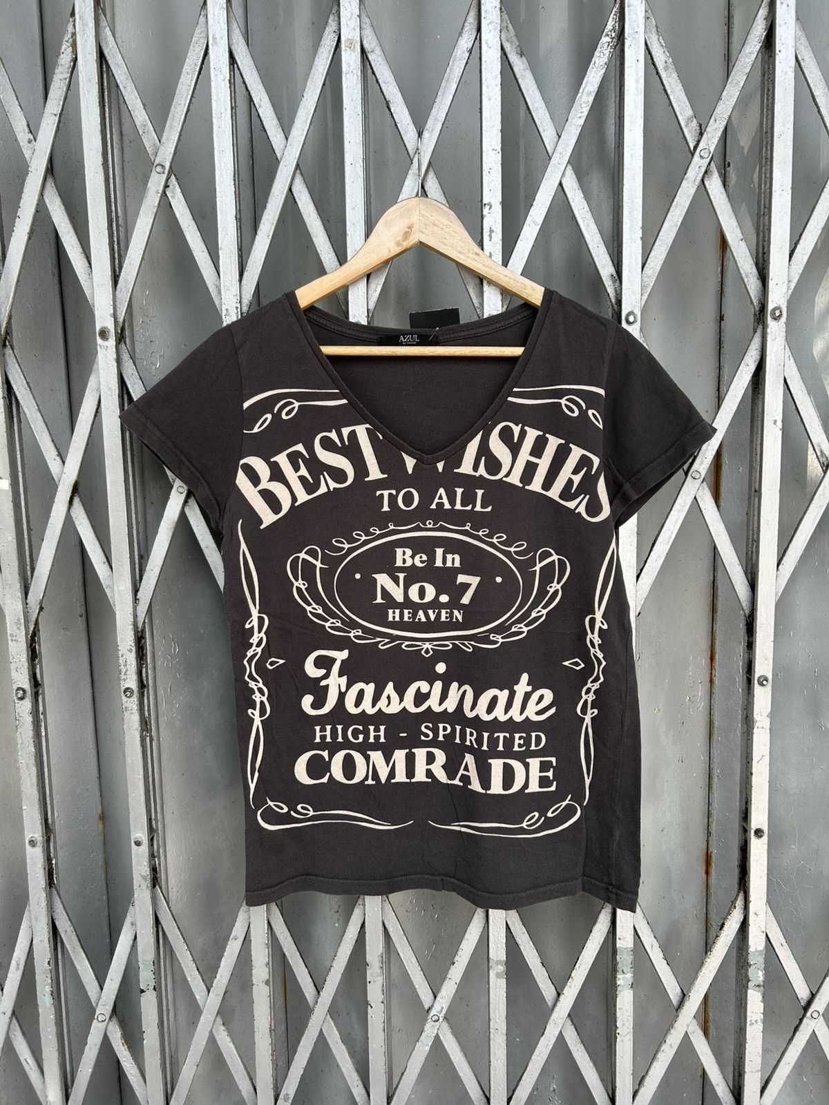 Japanese Brand Azul By Moussy Jack Daniels Whiskey Parody Tee Size M / US 6-8 / IT 42-44 - 6 Thumbnail