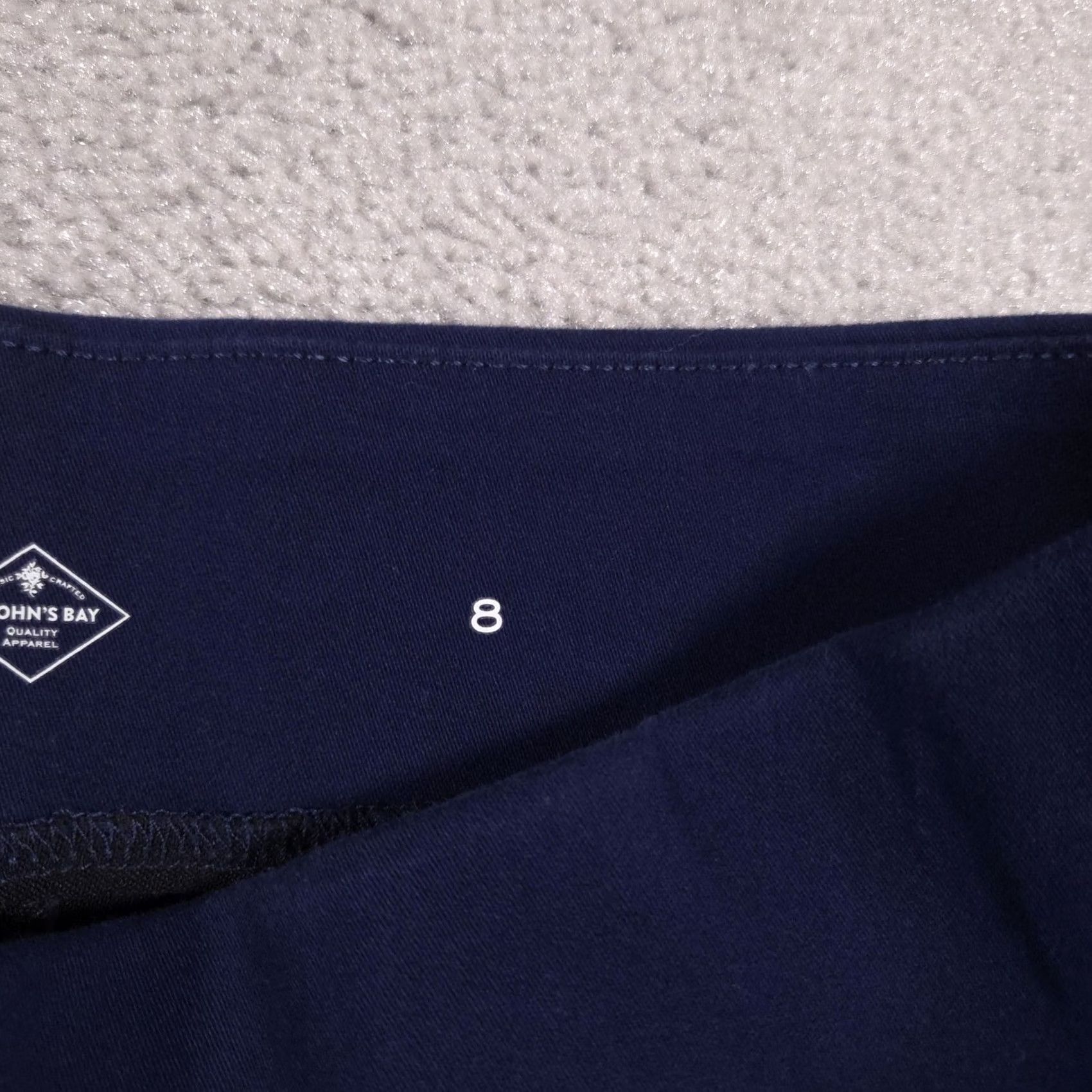 Vintage St. Johns Bay Pants Womens 8 Navy Ankle Pull On Stretch Chino Casual Pants Women's Navy Blue Ankle 8 Size 30" / US 8 / IT 44 - 5 Thumbnail