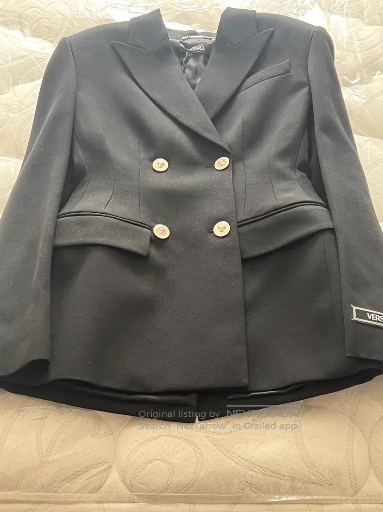 Versace Versace Black wool blazer Size S / US 4 / IT 40 - 4 Thumbnail
