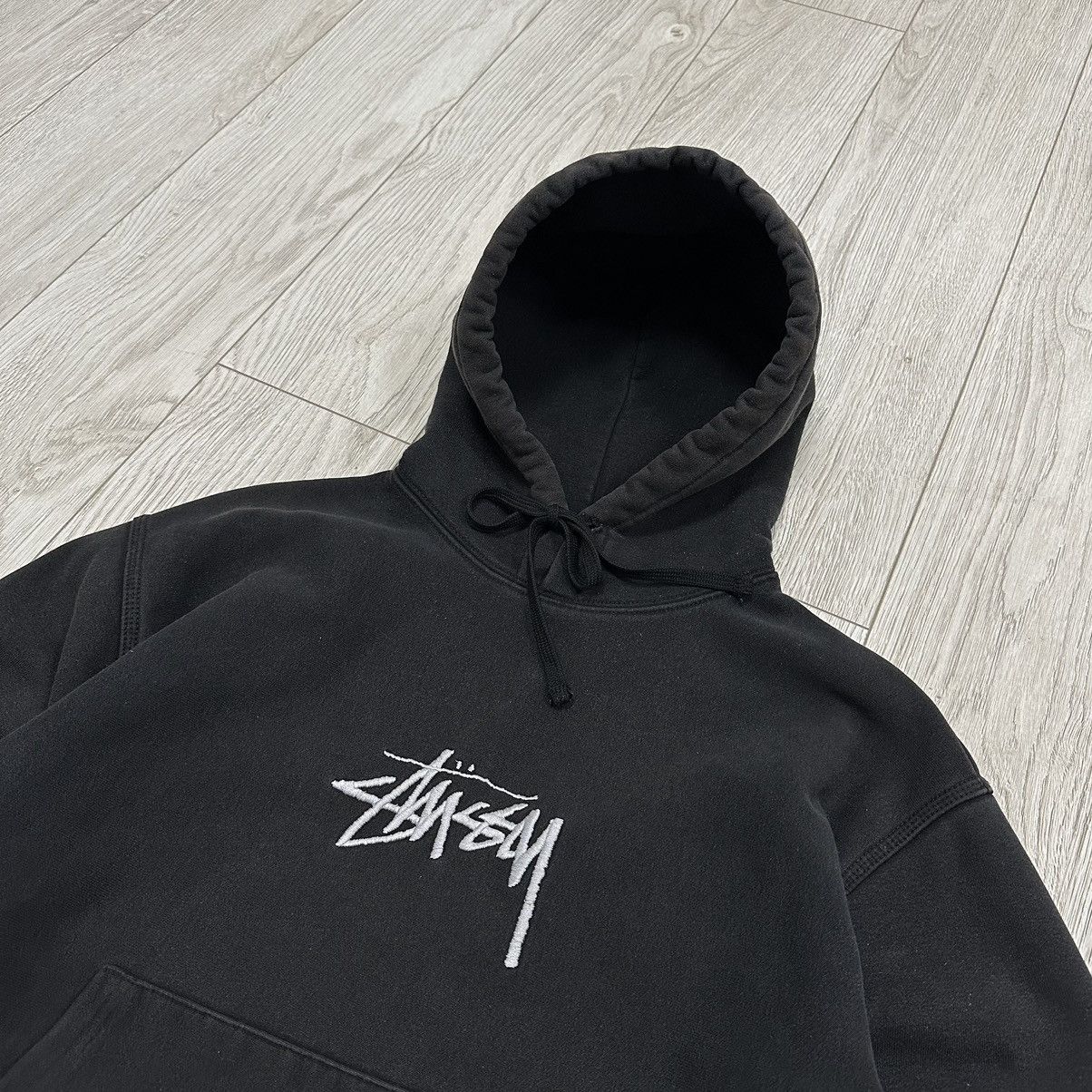 Stussy × Vintage Vintage Stussy Big Logo Boxy Fit Hoodie Size US S / EU 44-46 / 1 - 6 Thumbnail