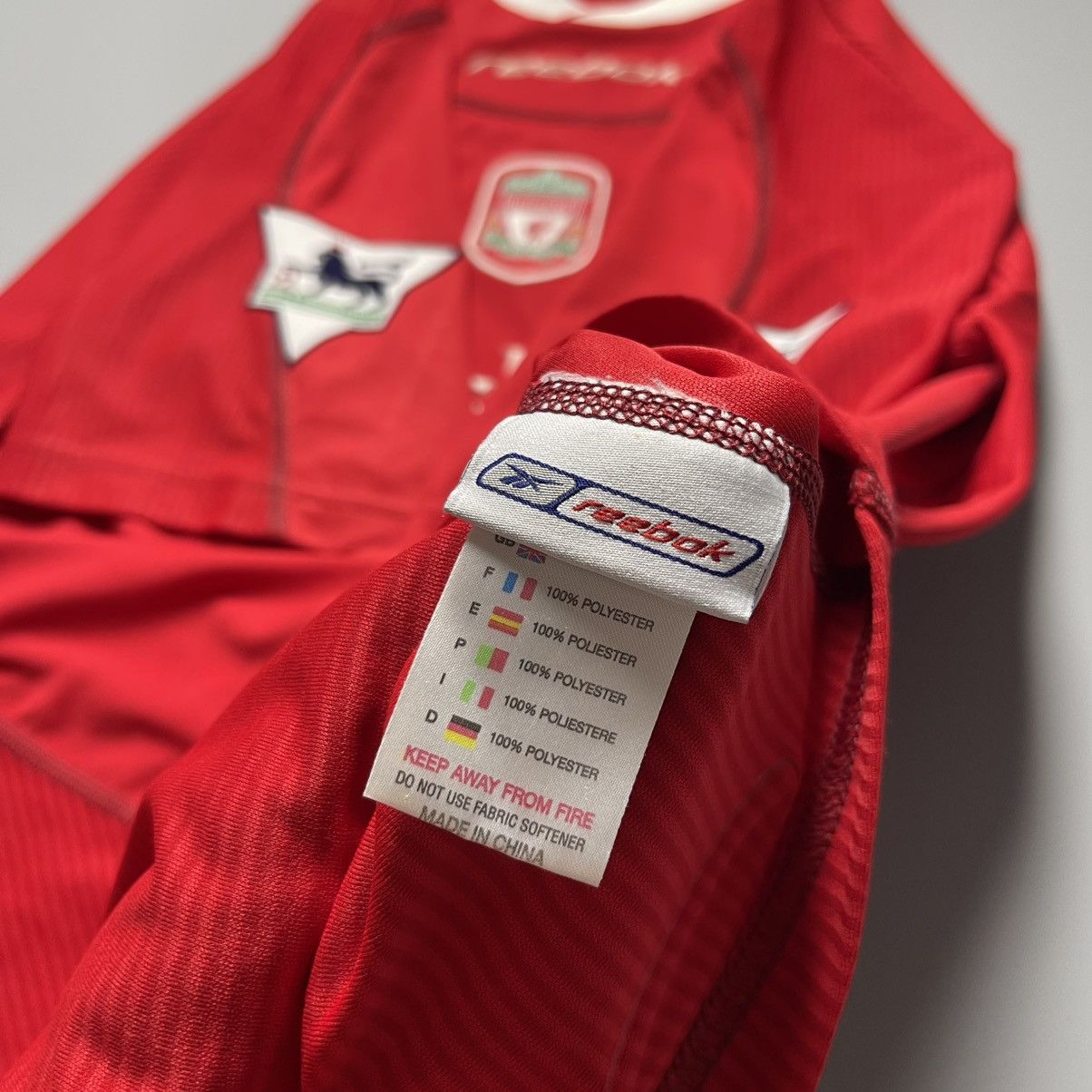 Reebok LIVERPOOL REEBOK 2002/2003 FOOTBALL HOME JERSEY #18 RIISE Size US L / EU 52-54 / 3 - 15 Thumbnail