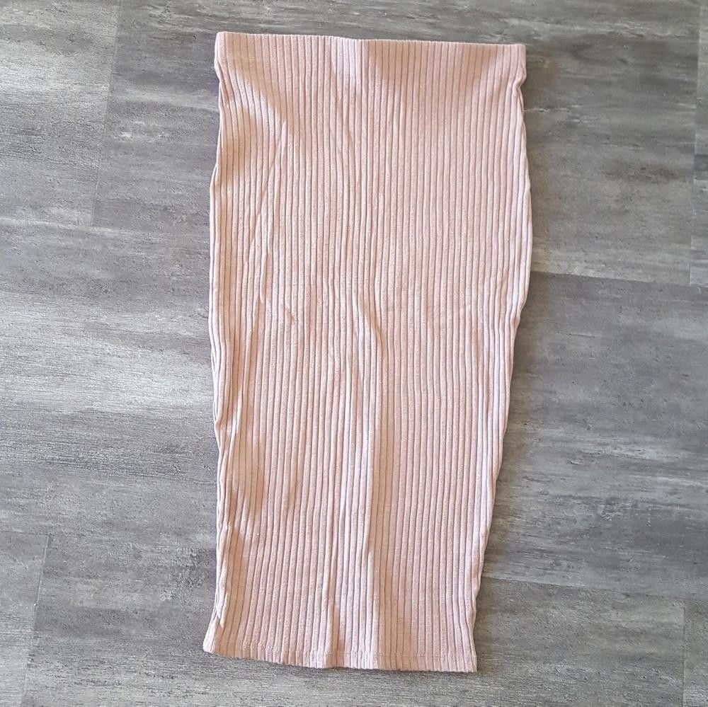 Boohoo Light Chocolate Boohoo High Waisted Midi Size 27" / US 4 / IT 40 - 2 Thumbnail