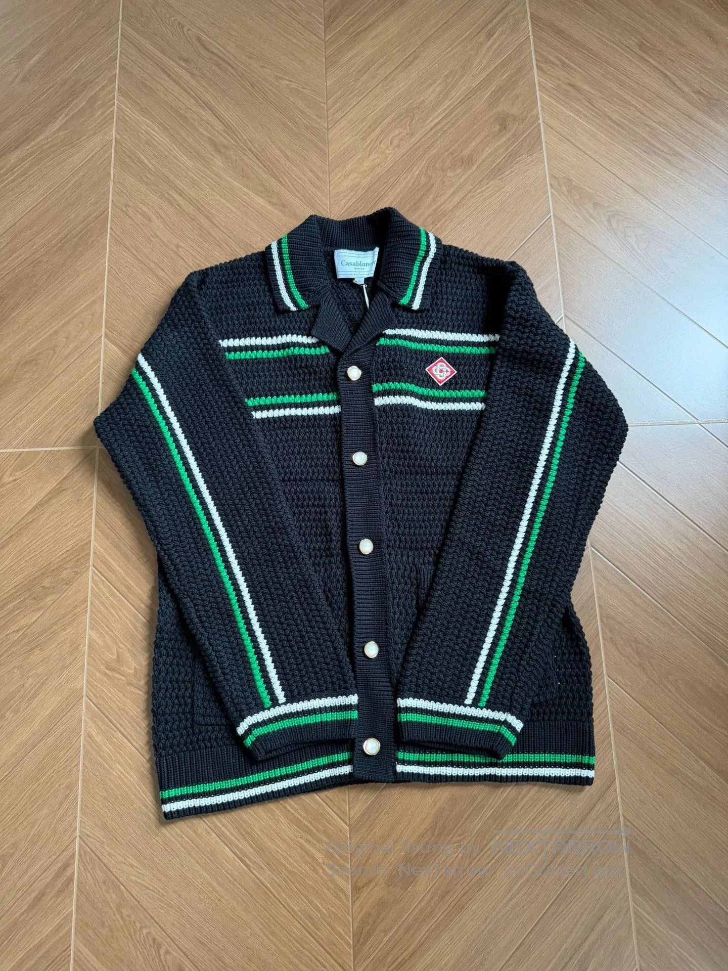 Casablanca CASABLANCA Black Striped Knit Cardigan. Size US M / EU 48-50 / 2 - 1 Thumbnail