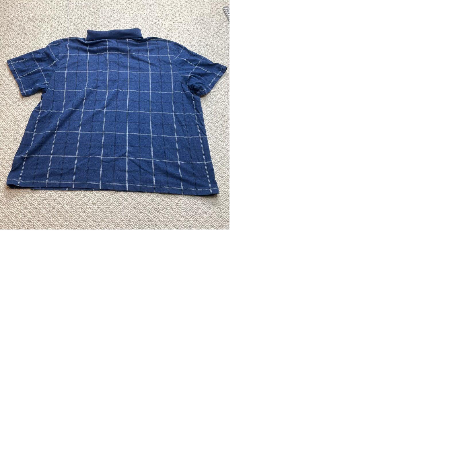 George George Polo Shirt Mens 2XL Blue Check Short Sleeve Cotton Knit Golf Rugby Polo Shirt Mens XXL 50-52 Casual Travel Shirts Polo shirt Mens Big & Tall Size US XXL / EU 58 / 5 - 9 Thumbnail