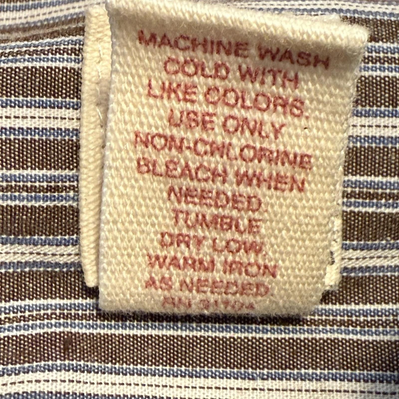 Other Red Camel cotton striped button up neutral colors pocket LG Size L / US 10 / IT 46 - 8 Thumbnail