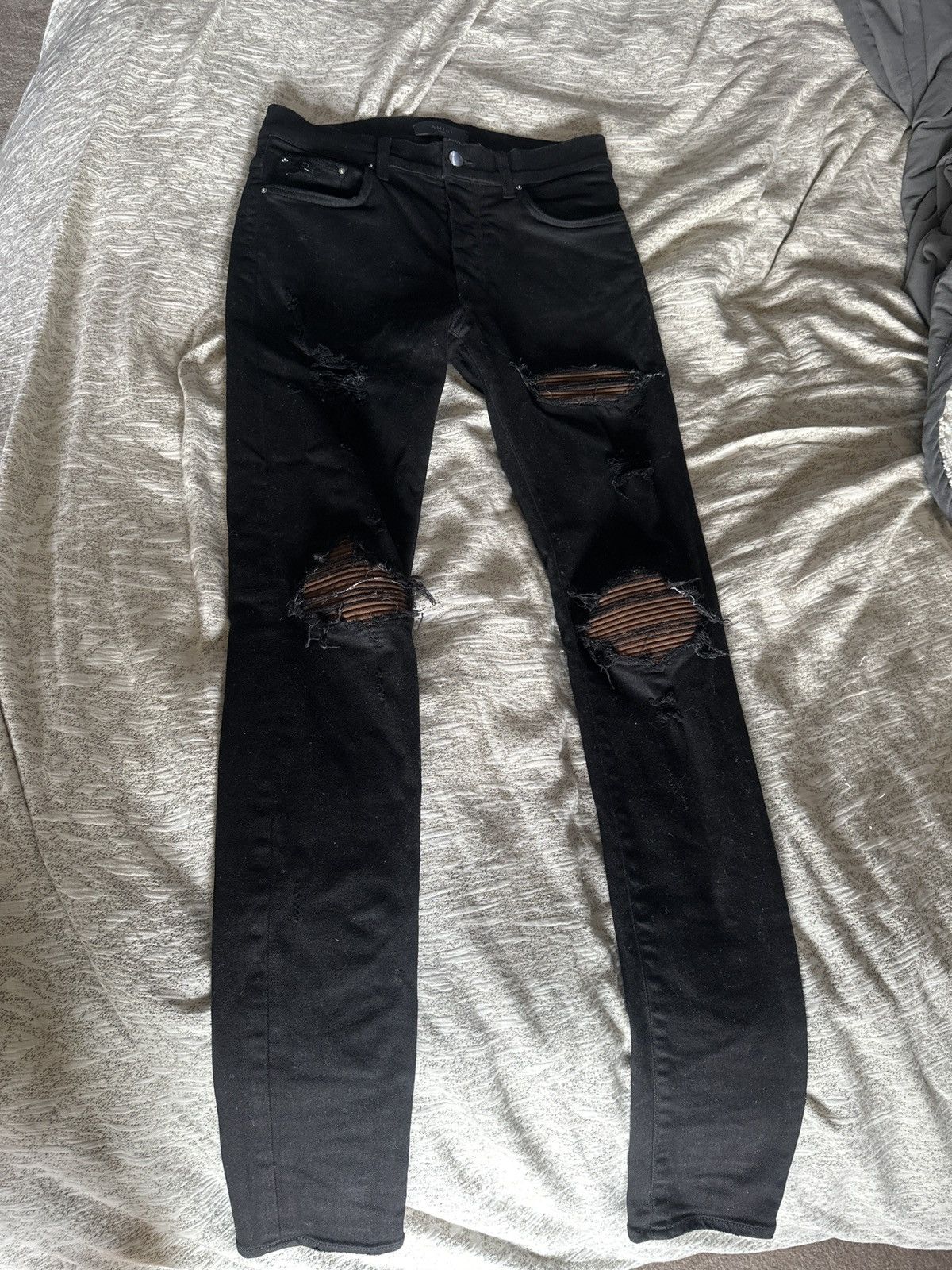 Amiri Amiri men’s Mx1 ultra suede patch jeans Size US 31 - 2 Thumbnail