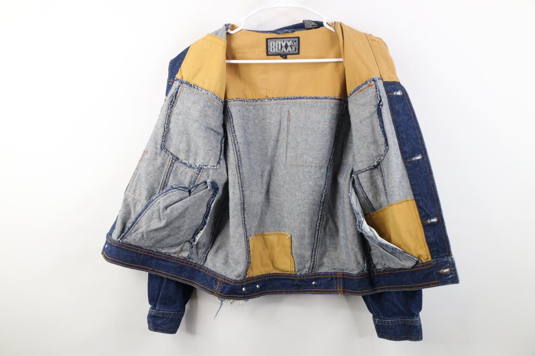 Vintage Deadstock Vintage 90s Streetwear Patch Denim Trucker Jacket Size US S / EU 44-46 / 1 - 12 Thumbnail