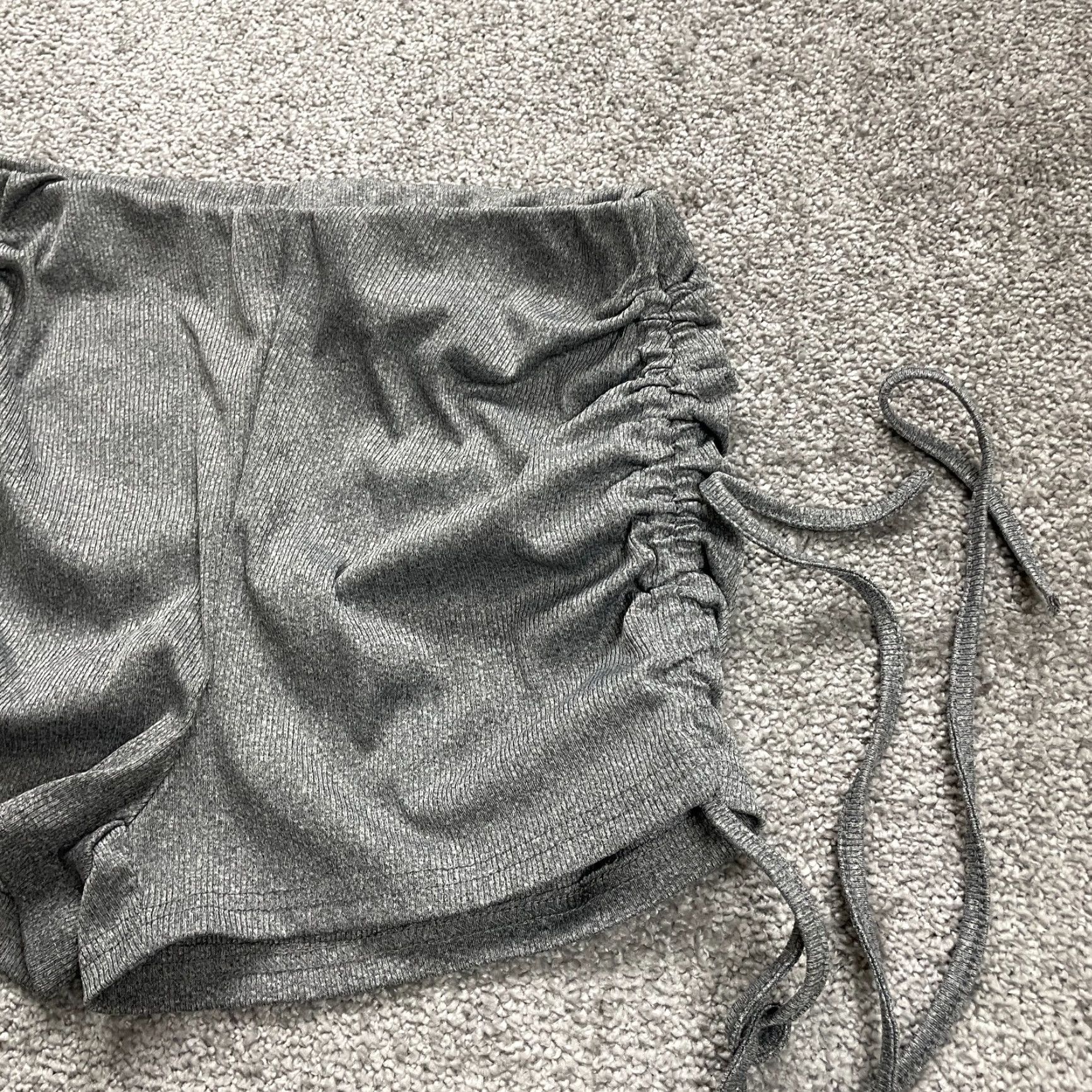 Vintage Sason Active Booty Shorts Women M Gray Side Lace Active Casual Stretch 26x2 Size 32" / US 10 / IT 46 - 3 Thumbnail