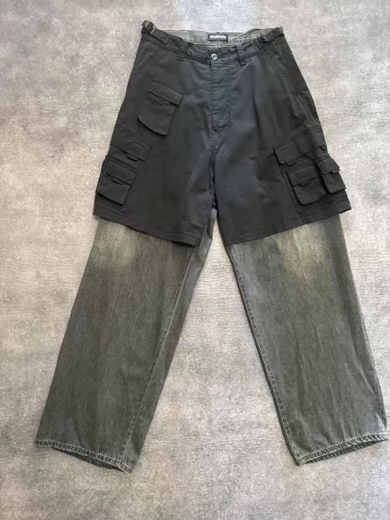 Balenciaga Balenciaga Splicing overalls jeans Size US 32 / EU 48 - 1 Thumbnail