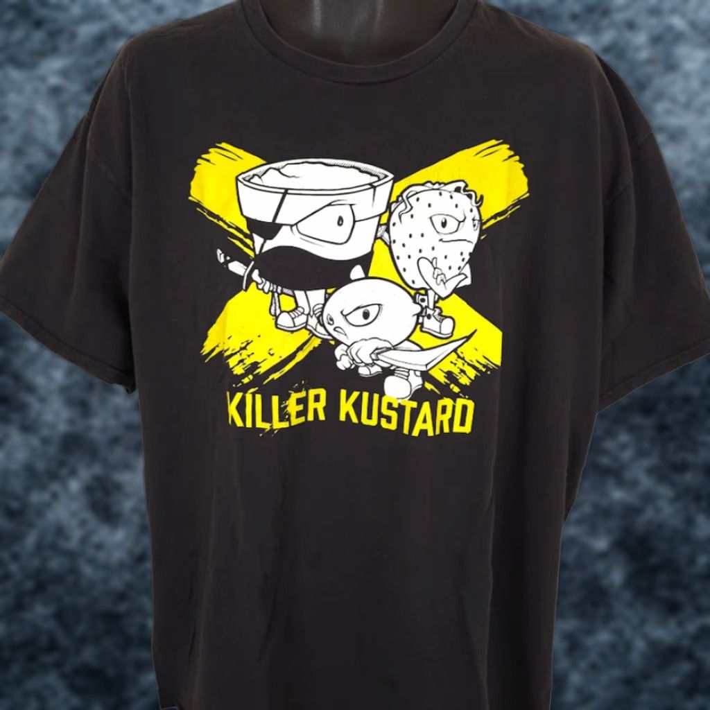 Vintage Killer Kustard T Shirt Mens 2XL Vapetasia Vape Flavor Black Cotton Crew Neck Short Sleeve T-Shirt Mens 2XL Size US XXL / EU 58 / 5 - 1 Thumbnail