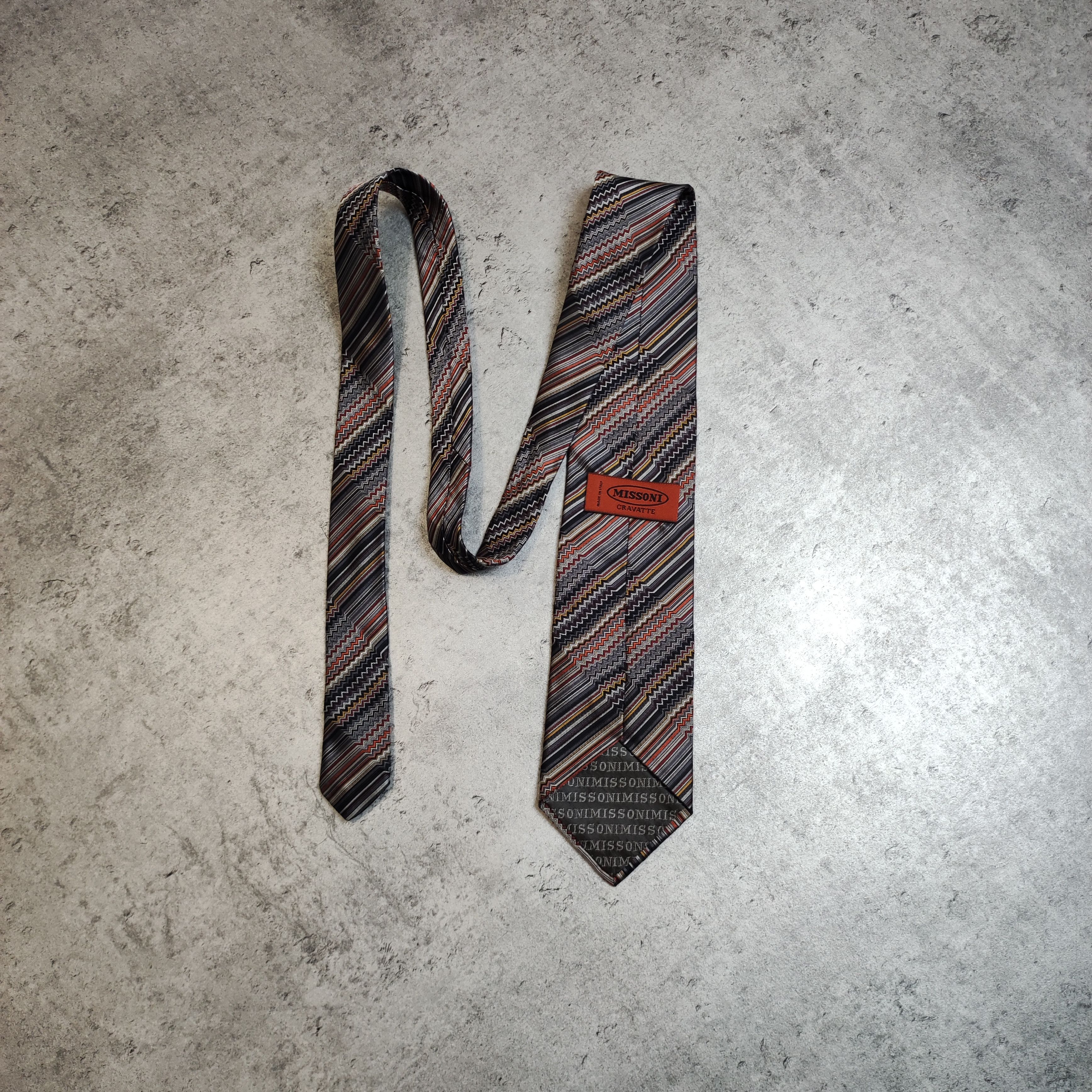 Missoni Vintage 90s Missoni Cravatte Silk Abstrack Tie Size ONE SIZE - 1 Thumbnail