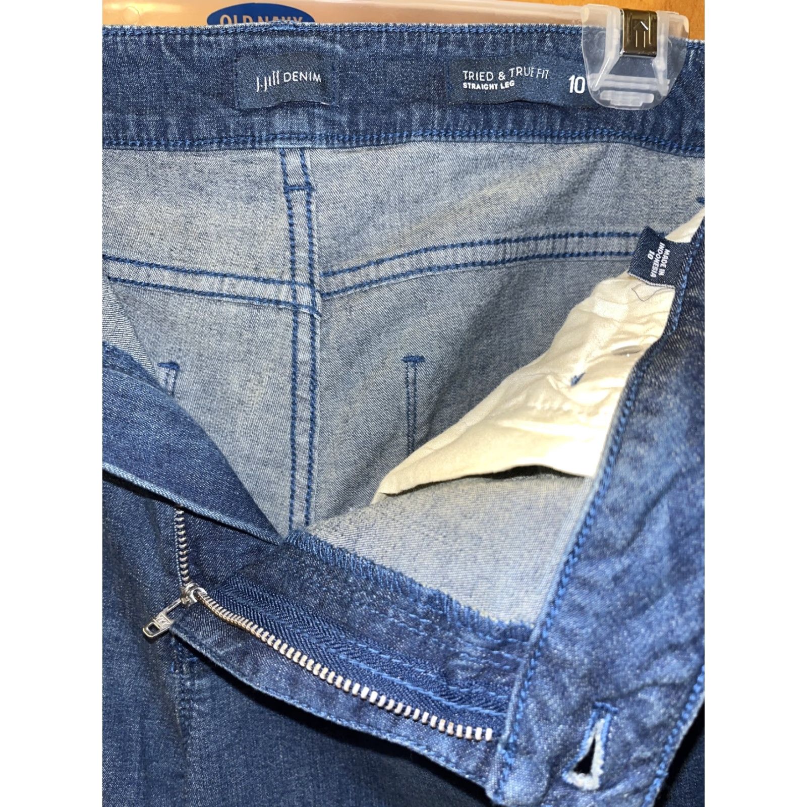 J. Jill J. Jill Women's Jeans Size 10 Blue Denim Straight Leg Stretch Cotton Spandex Regular Fit 5-Pocket Fall Winter Summer Summer City College Size 32" / US 10 / IT 46 - 3 Thumbnail