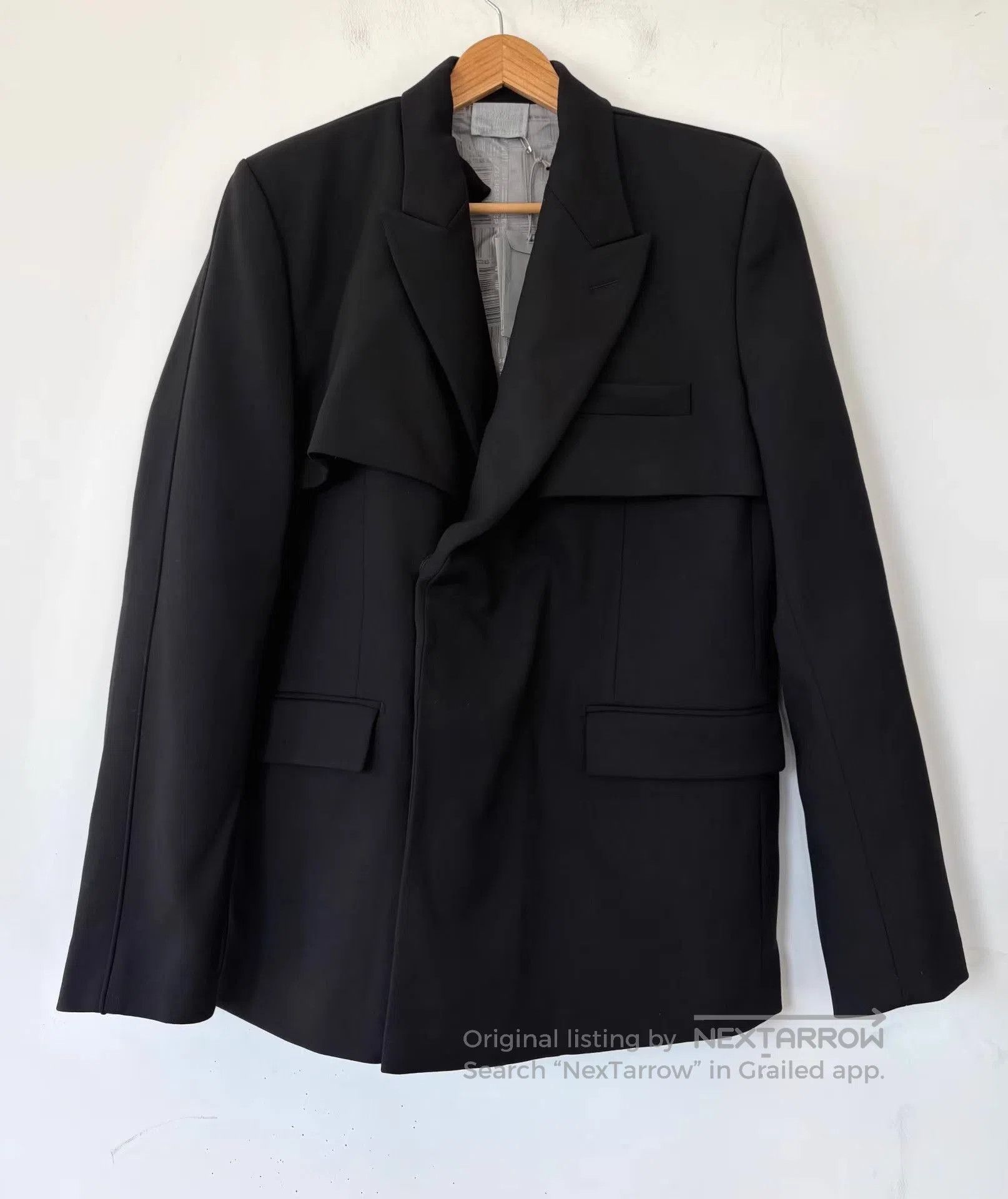 Vetements Black Layered Collar Blazer. Size US M / EU 48-50 / 2 - 1 Thumbnail