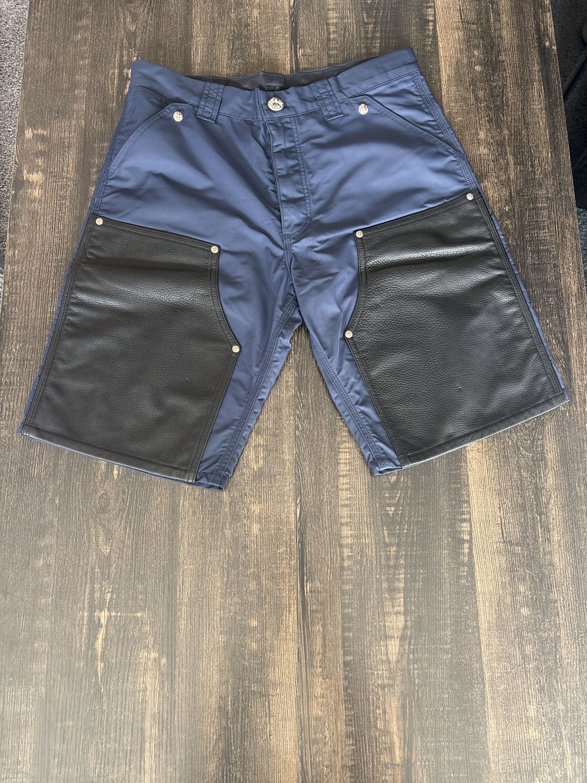 Chrome Hearts Chrome Hearts Half Nylon Half Leather Shorts Size US 32 / EU 48 - 1 Thumbnail