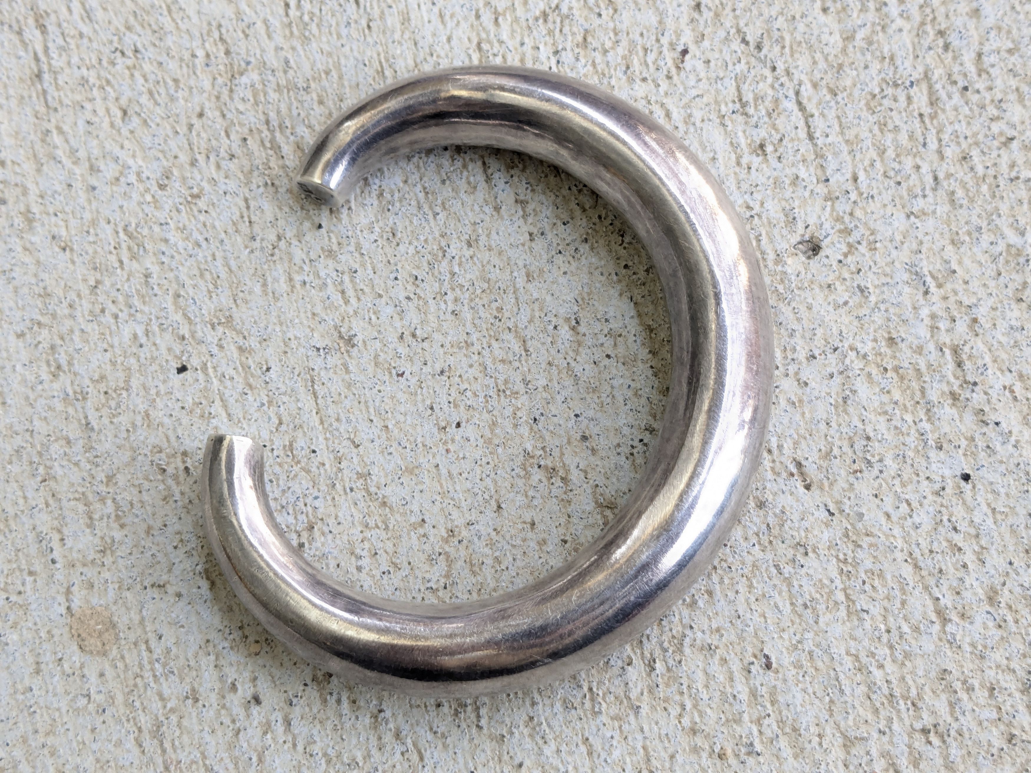 Other Vintage Sterling Silver Bracelet Hollow Puffy 5.25 Modern Size ONE SIZE - 2 Thumbnail