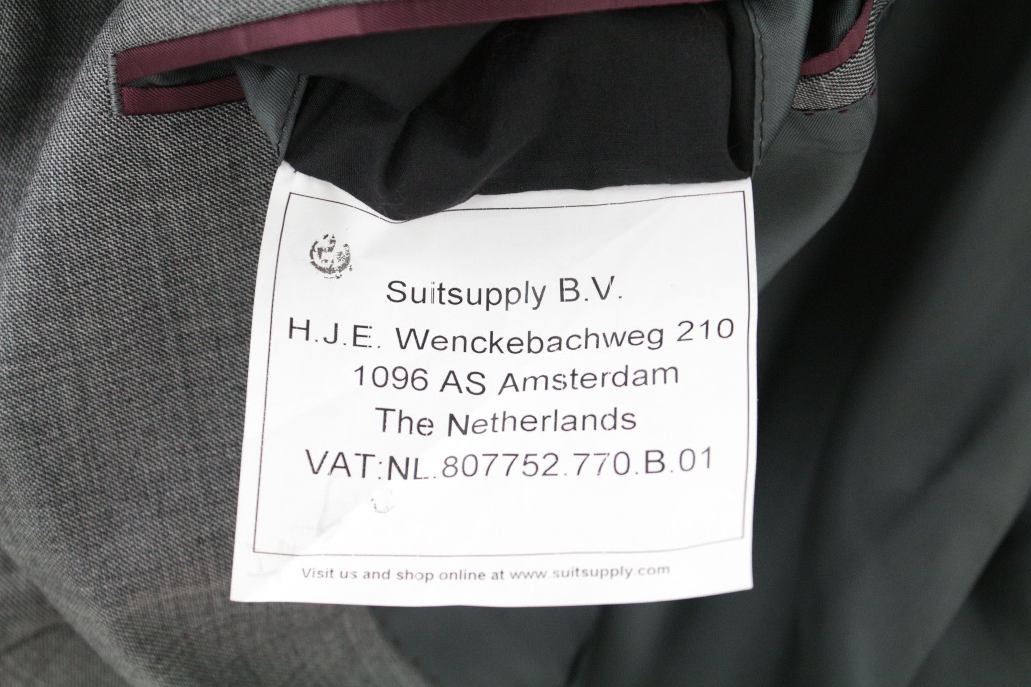Suitsupply LAZIO UK44 Grey Melange Wool Blazer 66193 Size 44R - 9 Thumbnail