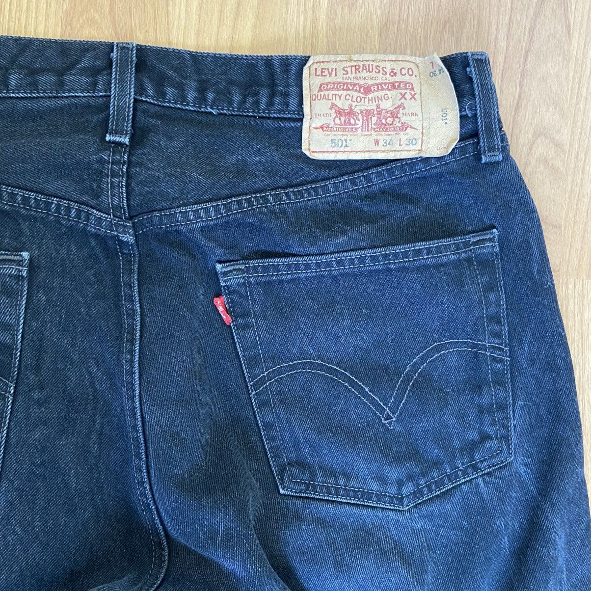 Levi's Levi’s Men’s 501 Button Fly Black Jeans Size 34x30 Size US 34 / EU 50 - 5 Thumbnail