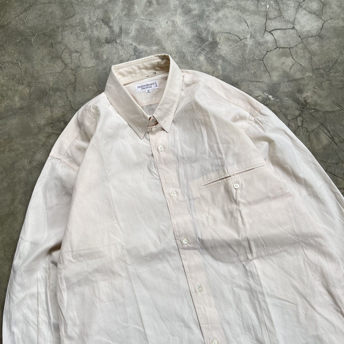Yves Saint Laurent 1990s YSL Stripe Longsleeve Button up Shirt Size US L / EU 52-54 / 3 - 2 Thumbnail
