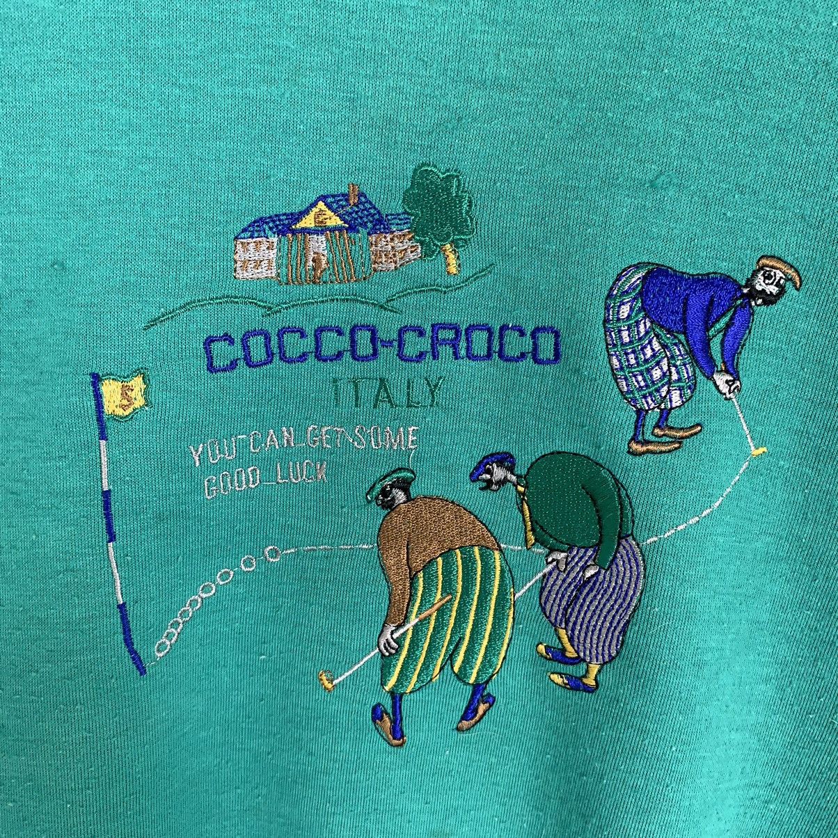 Vintage Vintage 90s Cocco Croco Designer Embroidered Sweatshirt Size US L / EU 52-54 / 3 - 6 Thumbnail