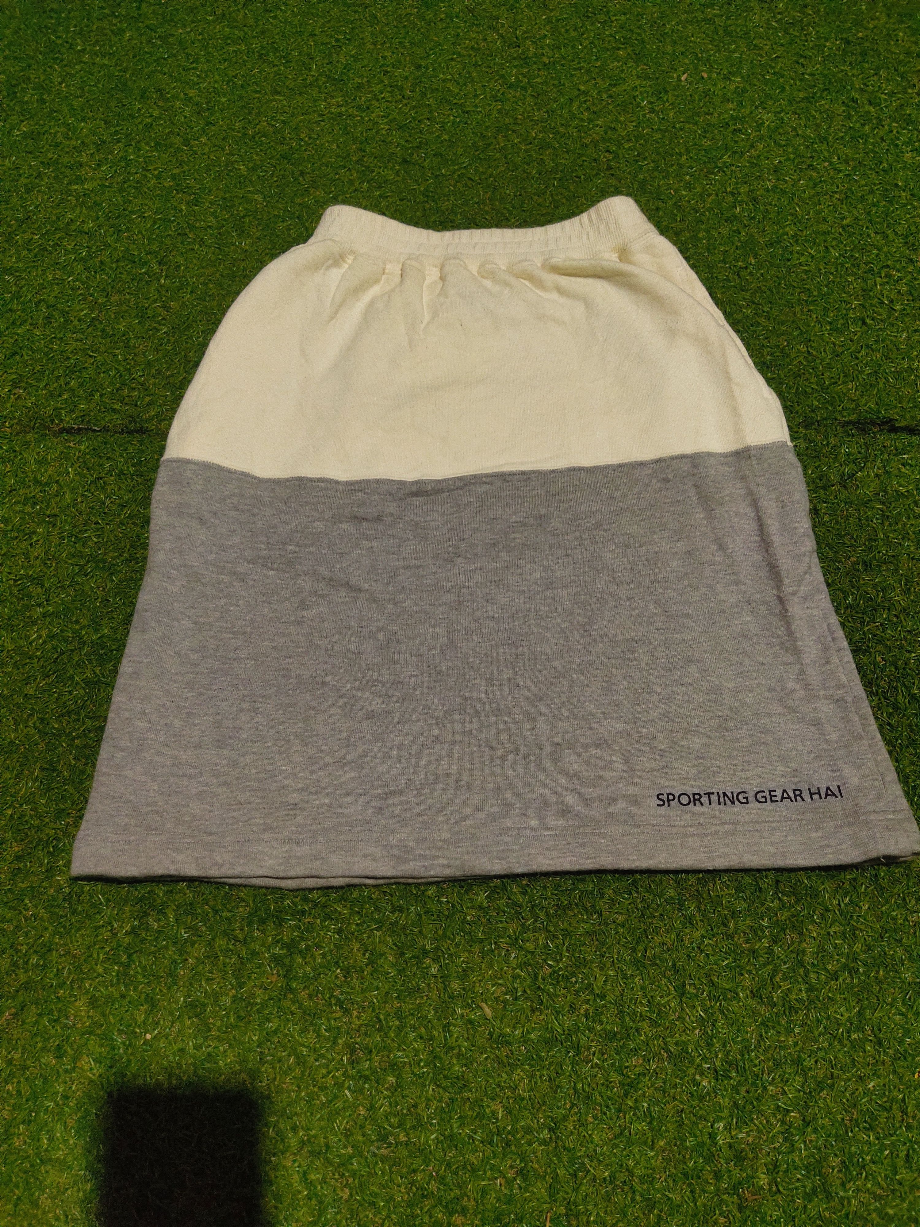 image of Hai Sporting Gear Issey Miyake Mini Skirt in Grey/White, Women's (Size 22)