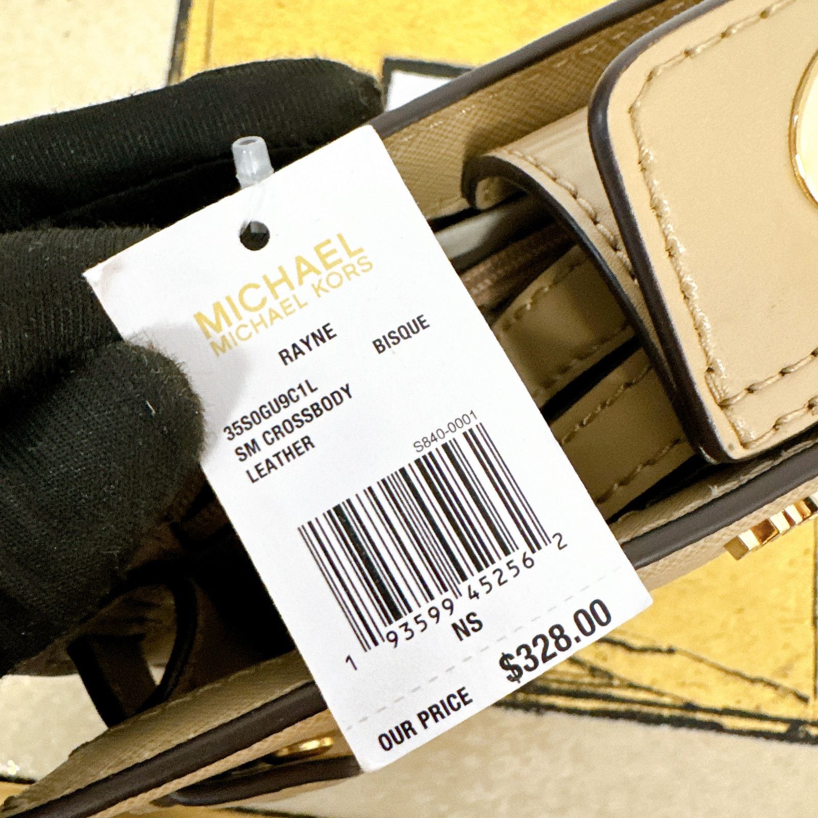 Michael Kors Michael Kors 35S0GU9C1L Rayne Small Leather Classic Bisque Size ONE SIZE - 7 Thumbnail