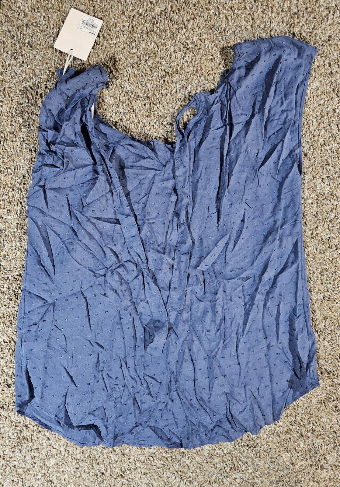 Designer Lauren Conrad Pleat Neck Top 420 Denim Flare Medium NWT Size M / US 6-8 / IT 42-44 - 6 Thumbnail