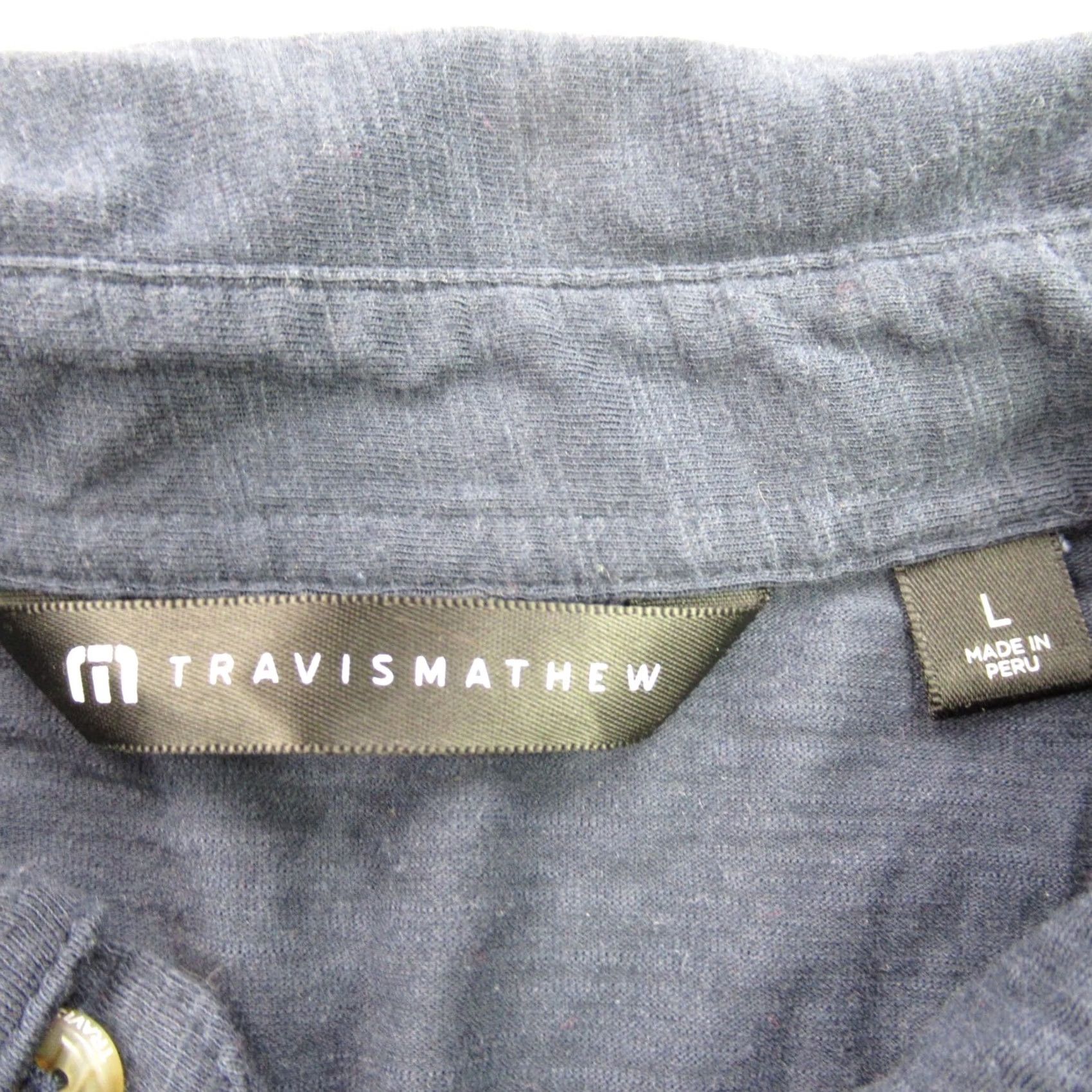 TravisMathew Travis Mathew Mens Large Polo Golf Shirt Casual Short Sleeve Blue Outdoors Size US L / EU 52-54 / 3 - 4 Thumbnail