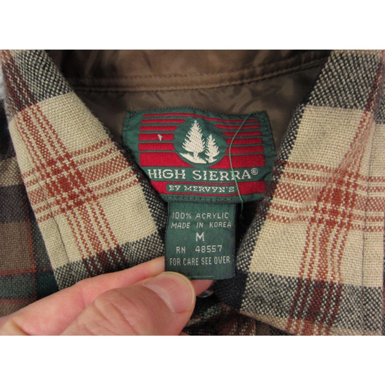 Thrasher Vintage Mervyns Shirt Mens M Brown Flannel Knit Casual 80s Cobain Button-Up Collared Long Sleeve Plaid Size US M / EU 48-50 / 2 - 6 Thumbnail