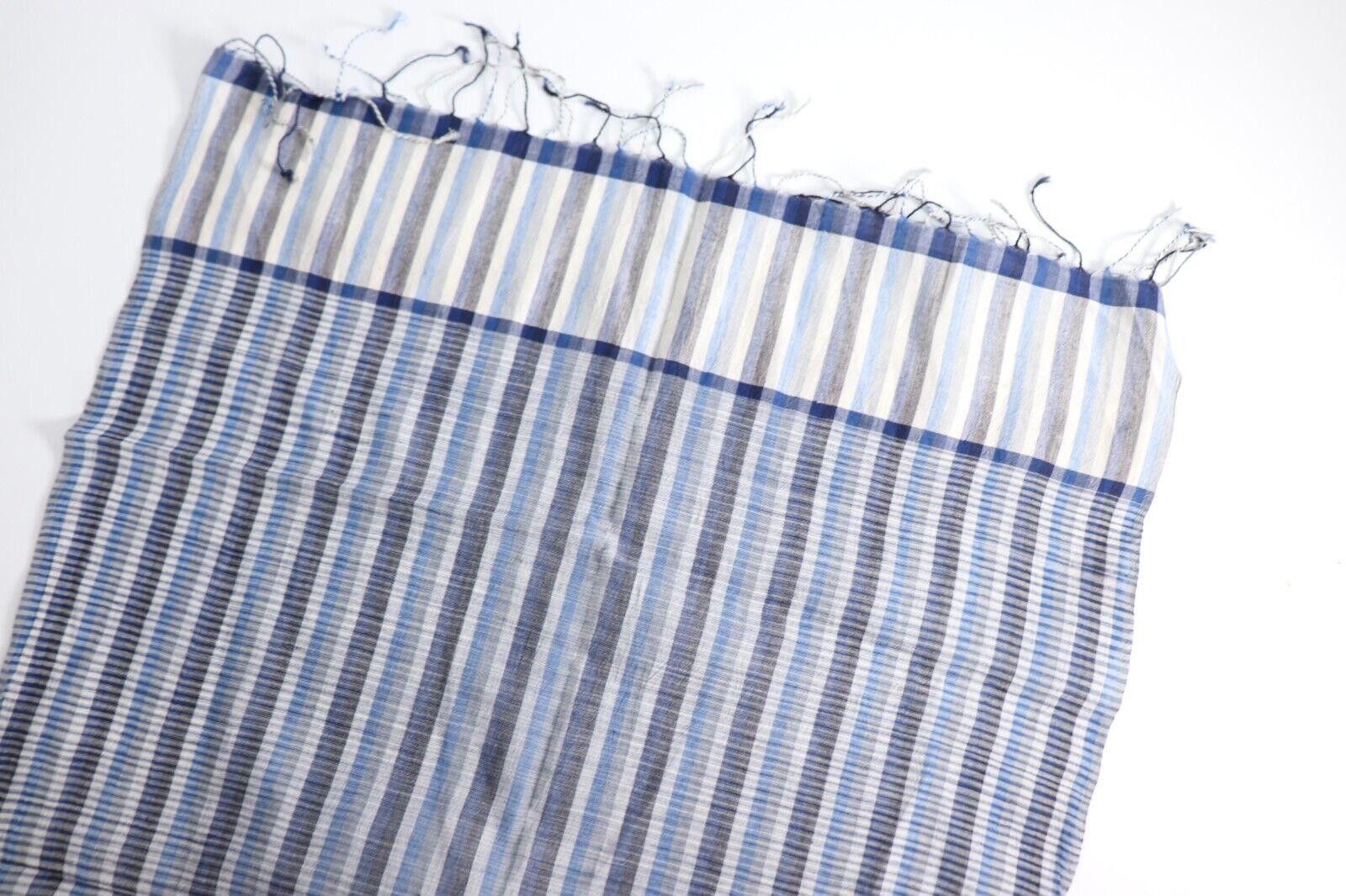 Dries Van Noten Dries Van Noten Unisex Blue Striped Farriss Scarf Cotton NWT Size ONE SIZE - 11 Thumbnail