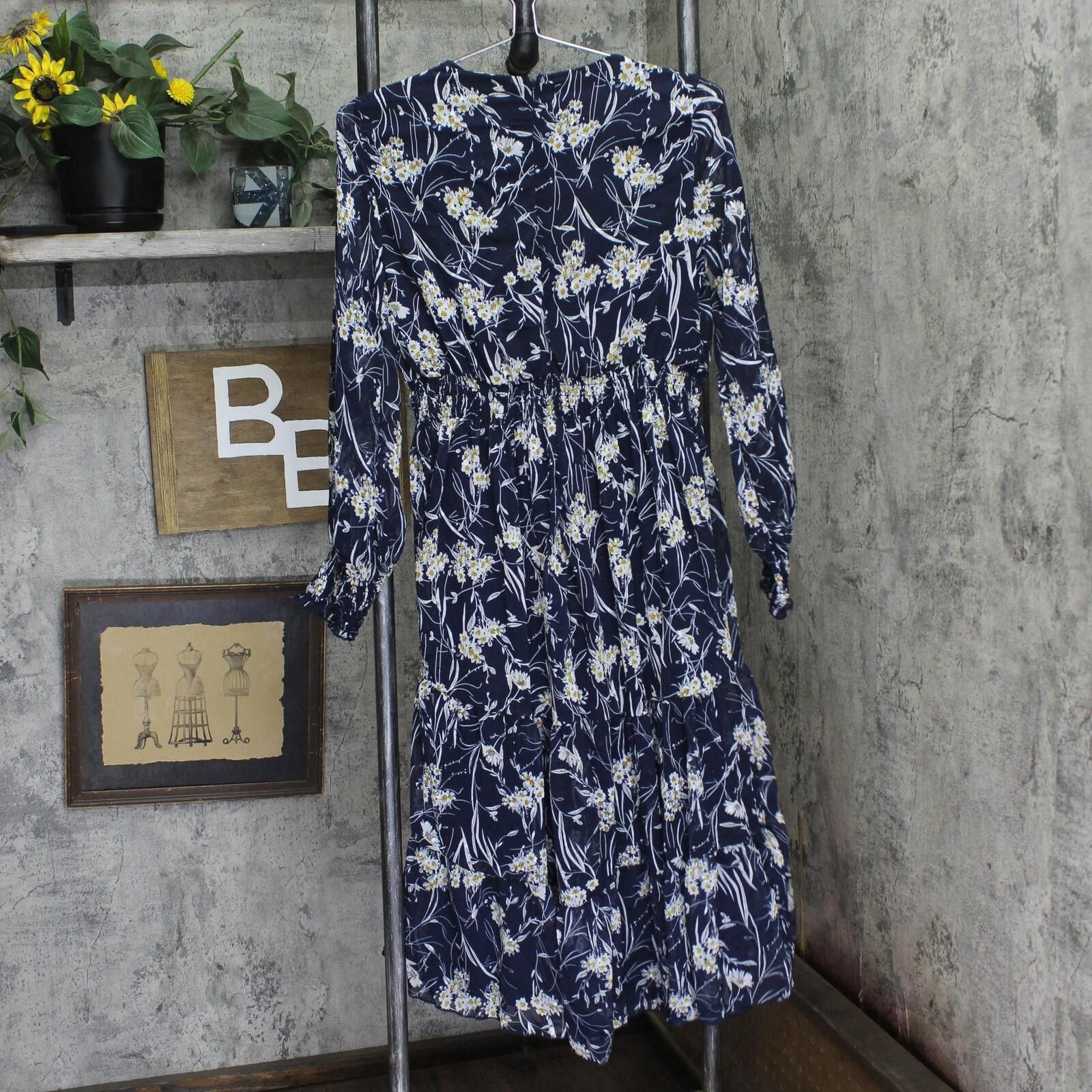 Other Nwt Ny Collection Long Clip Dot Chiffon Dress Blue Floral S Size S / US 4 / IT 40 - 2 Thumbnail