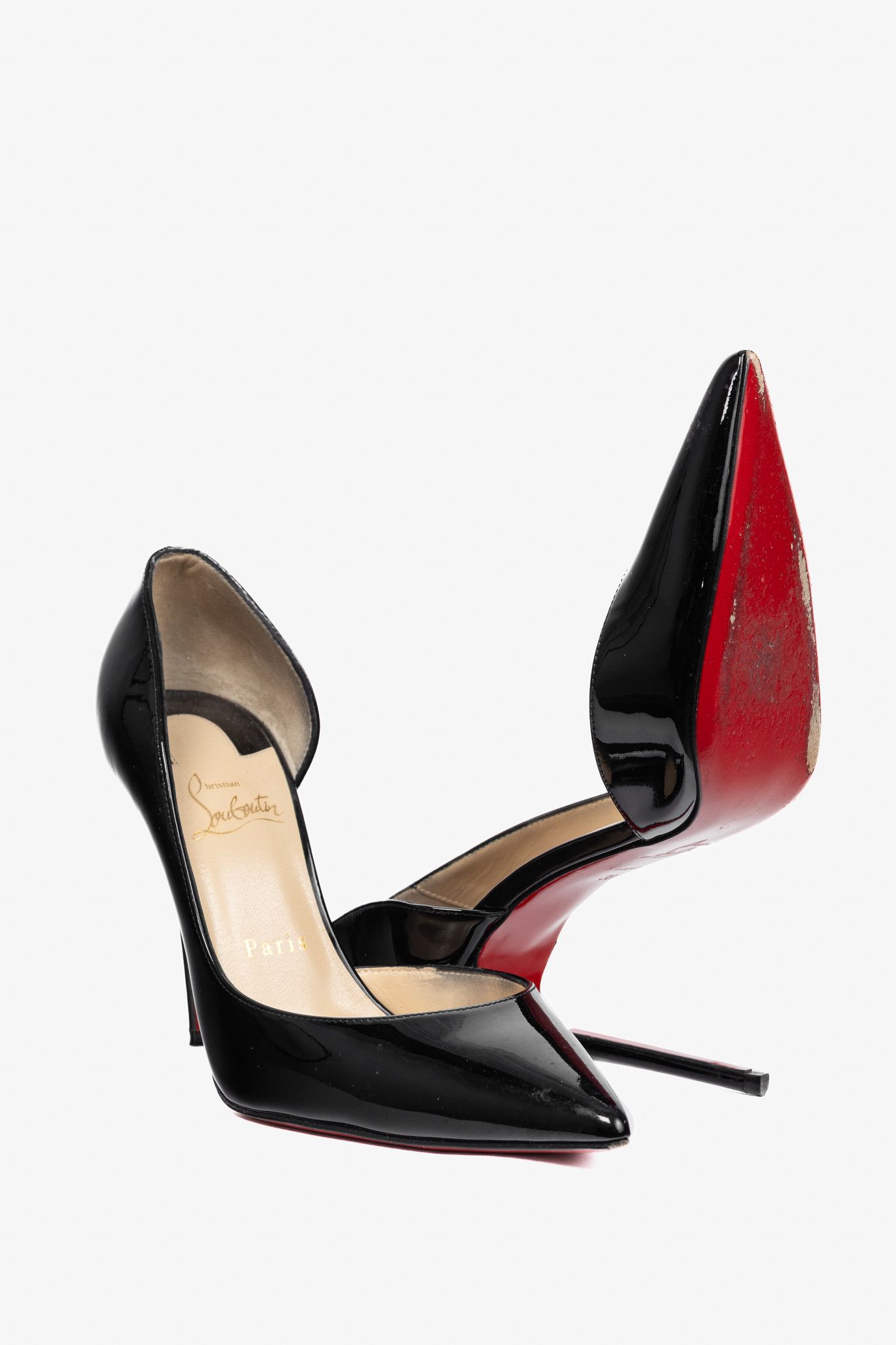 Christian Louboutin Christian Louboutin Iriza Patent Pointed Toe d'Orsay Pumps Size US 7.5 / IT 37.5 - 4 Thumbnail
