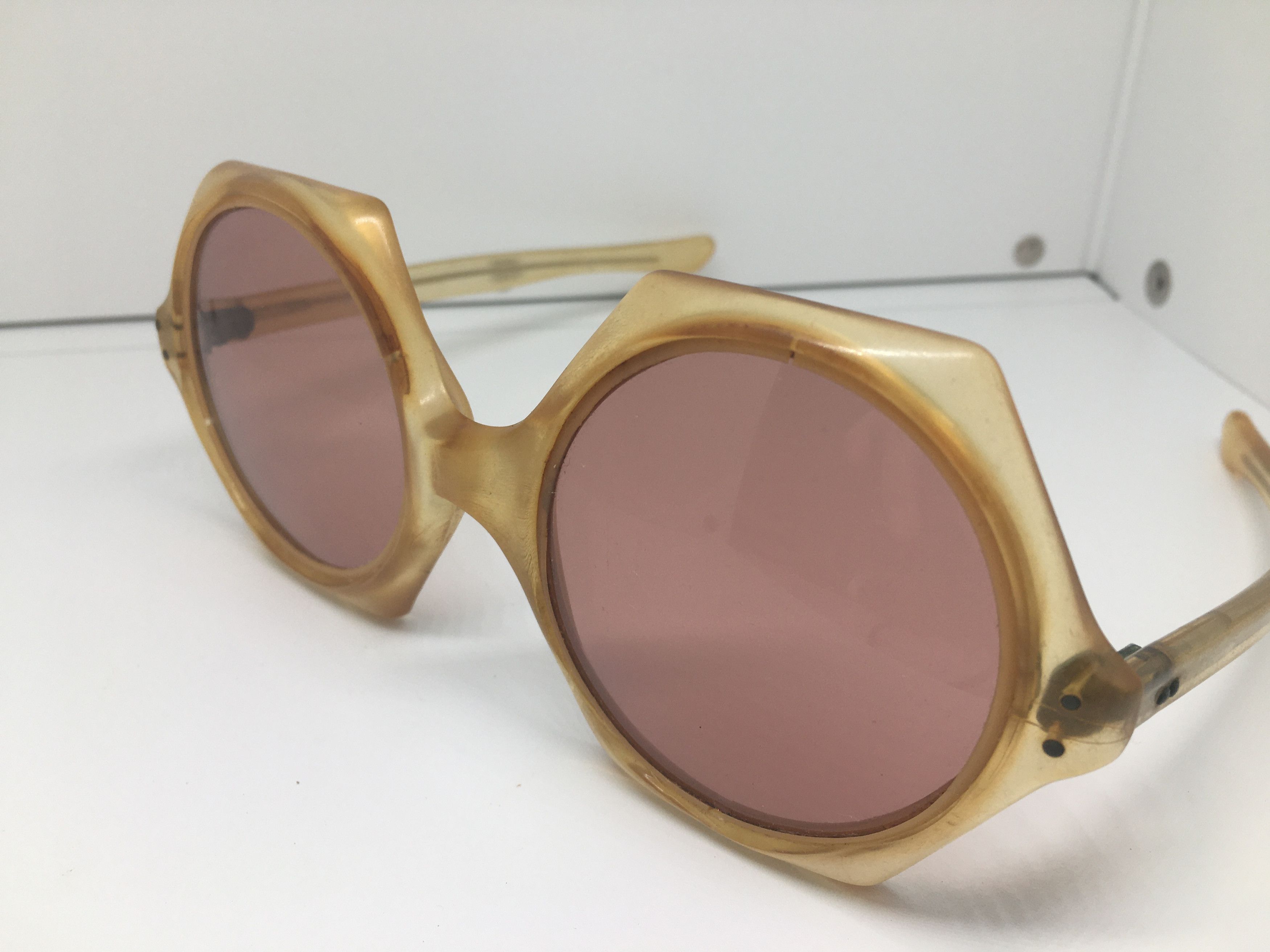 Vintage Vintage Handmade Round Sunglasses Glass Lens France Size ONE SIZE - 3 Thumbnail
