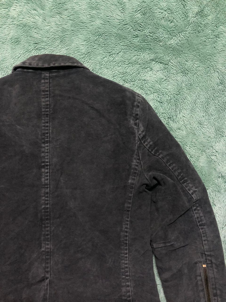 If Six Was Nine × United Colors Of Benetton UNITED COLORS OF BENETTON STONE WASH BLAZER ZIPPER JACKET Size US M / EU 48-50 / 2 - 10 Thumbnail