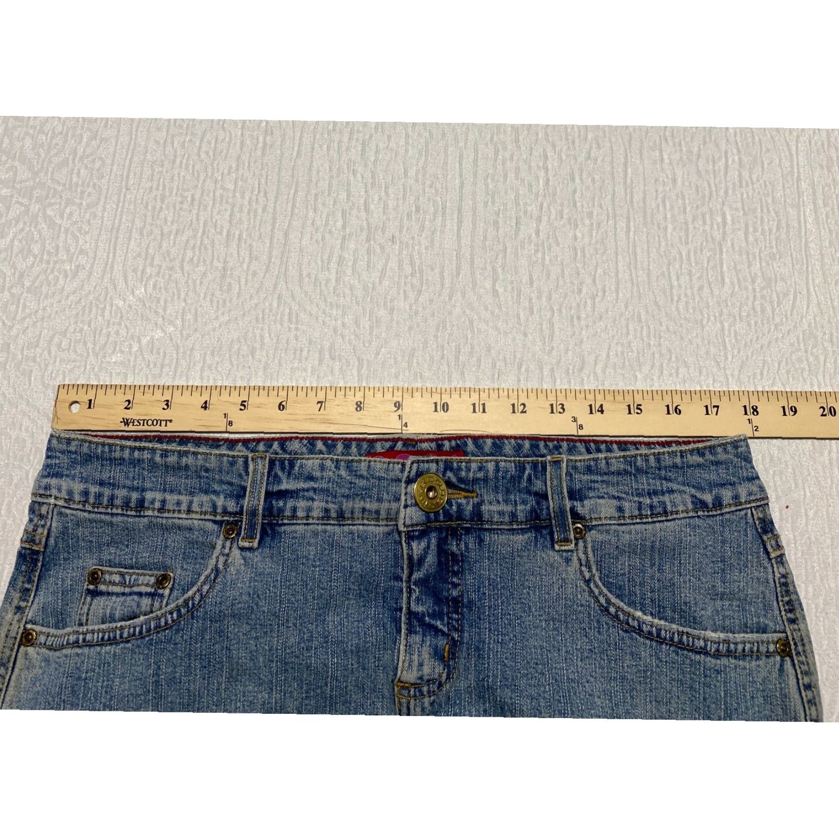 Vintage VINTAGE Y2K GLO Jeans Skirt Juniors 11 Denim Mini Skirt Flap Pockets Blue 90s GLO Clothing Womens? Size 32" / US 10 / IT 46 - 7 Thumbnail
