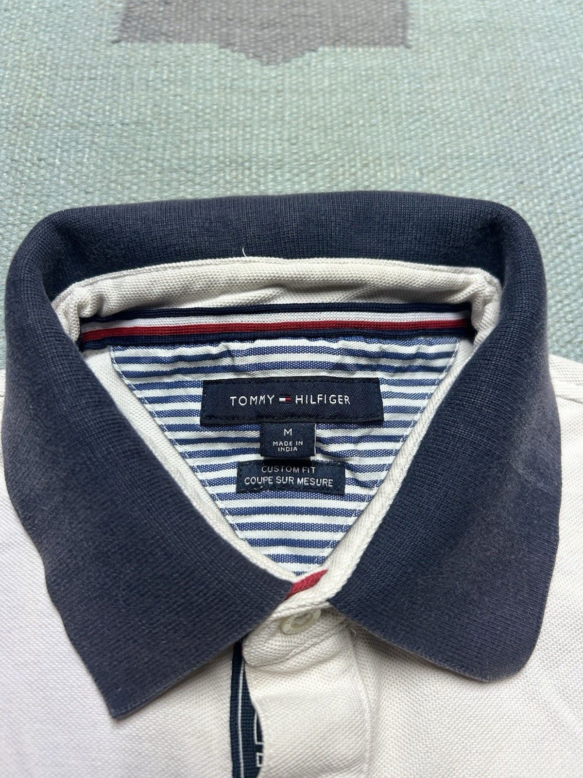 Vintage Tommy Hilfiger polo shirt flag spell out logo streetwear med Size US M / EU 48-50 / 2 - 6 Thumbnail
