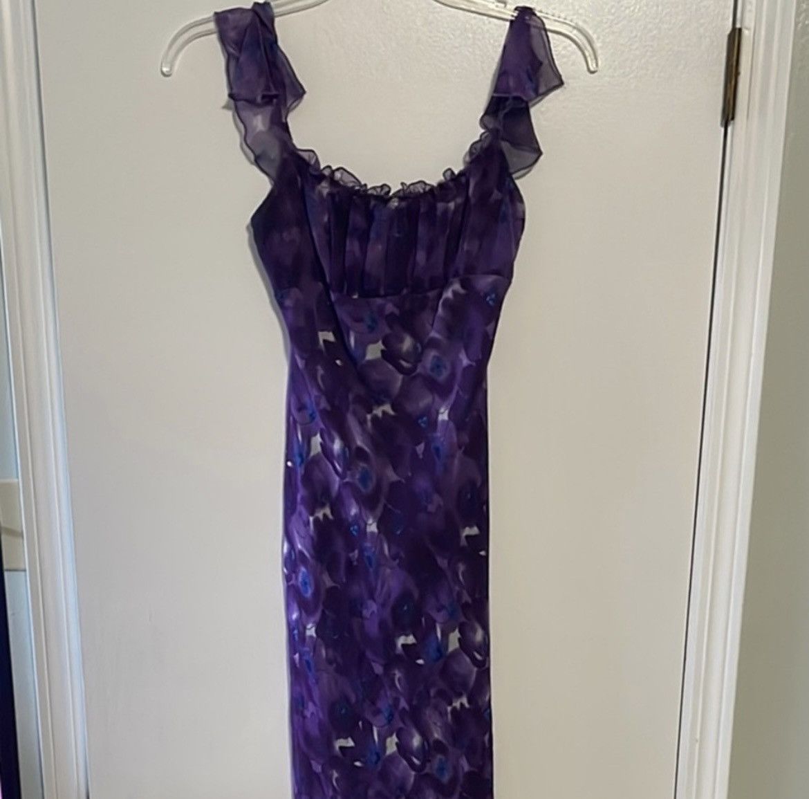Other Jonathan Martin Purple Ruffled Maxi Dress Size S / US 4 / IT 40 - 1 Thumbnail