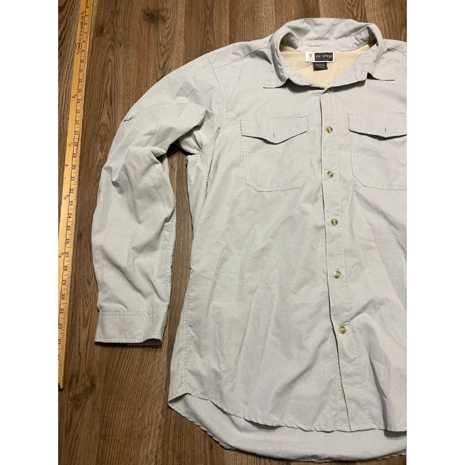 ExOfficio ExOfficio Shirt Mens Large Gray Button Up Long Sleeve Size US L / EU 52-54 / 3 - 3 Thumbnail