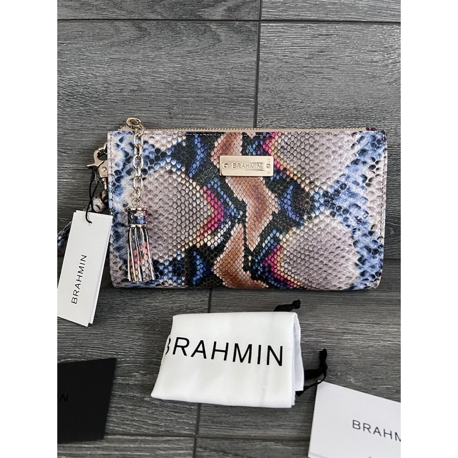 BRAHMIN Brahmin Millie Wristlet Multi Eliasson Leather B000517 Size ONE SIZE - 1 Thumbnail