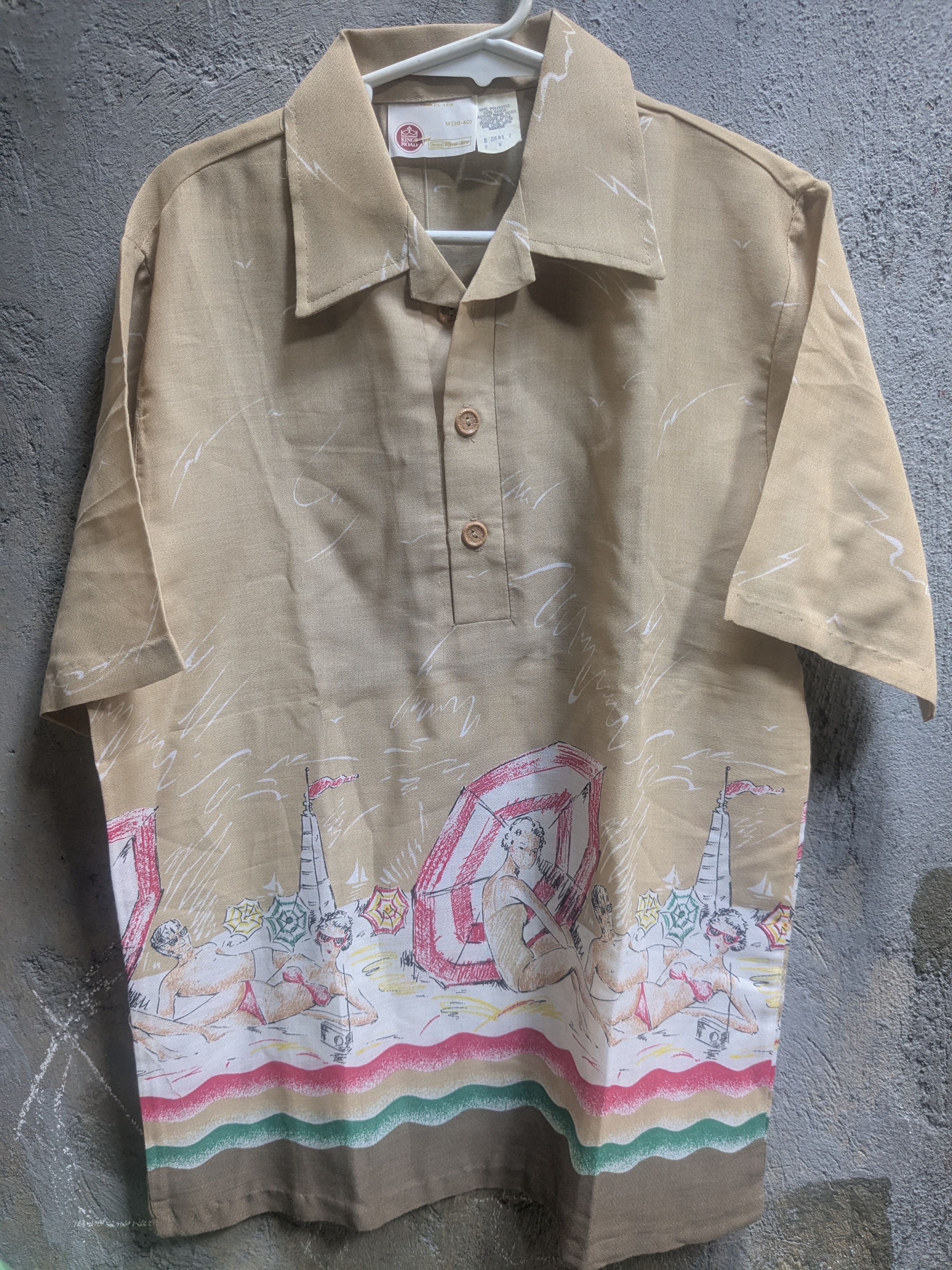 Vintage vintage polo beach 80's brand new deadstock aop Size US M / EU 48-50 / 2 - 1 Thumbnail