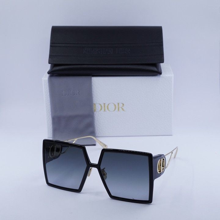 Dior Dior 30MONTAIGNE SU 12A1 Sunglasses Black Square Frame, Grad Size ONE SIZE - 12 Thumbnail