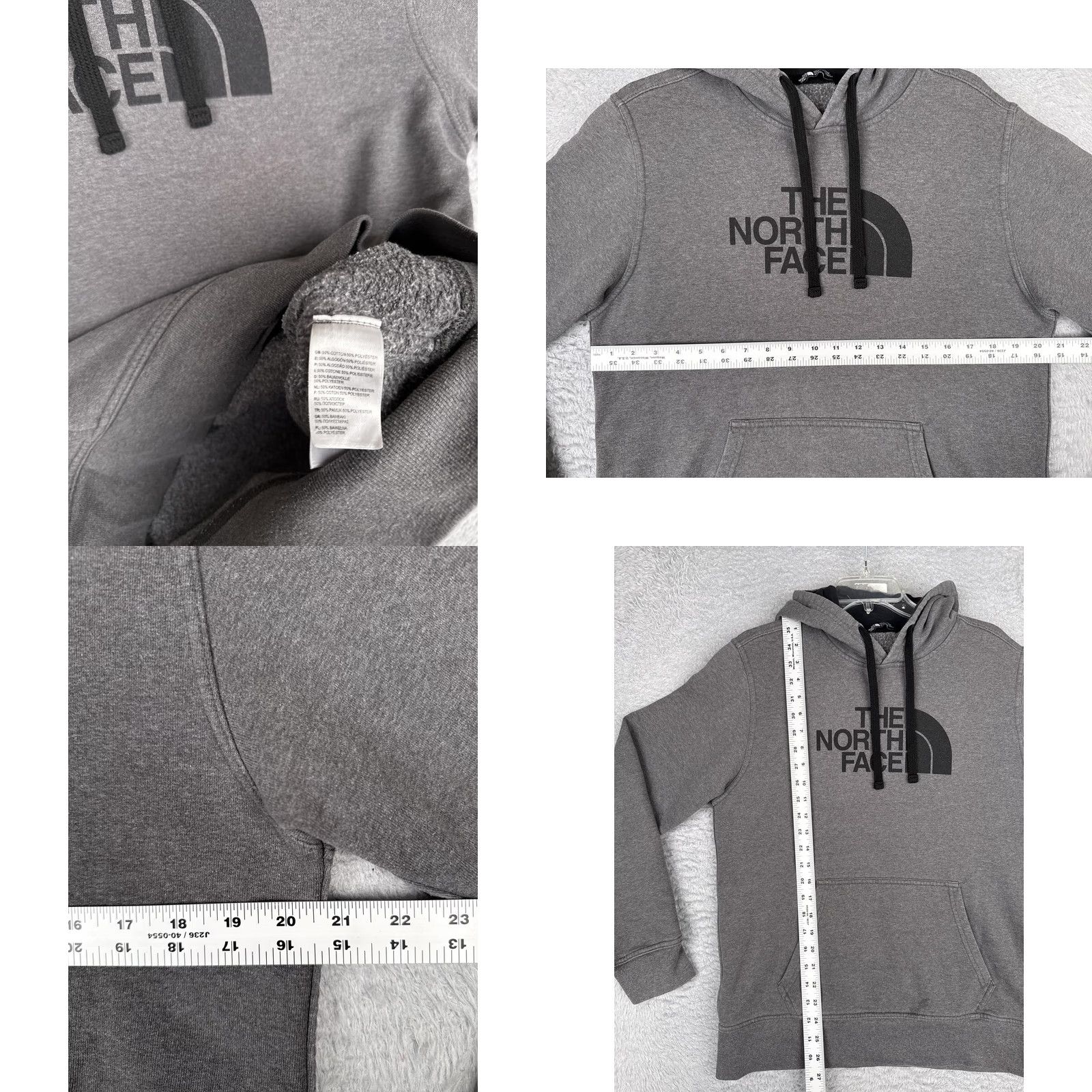 The North Face The North Face Hoodie Mens Medium Gray Half Dome Logo Pullover Sweatshirt Fleece Size US M / EU 48-50 / 2 - 8 Thumbnail