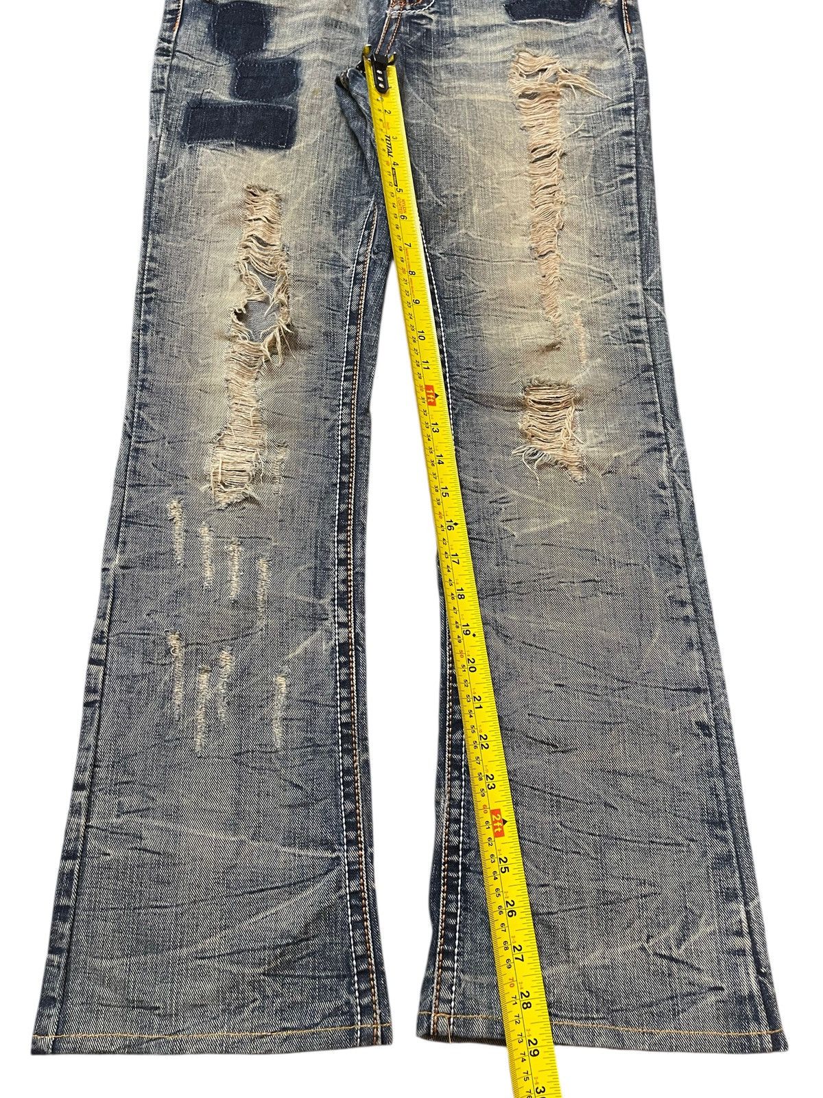Tornado Mart Vintage Japanese Brand Mud Faded Claw Wash Distressed Flared Size US 30 / EU 46 - 14 Thumbnail