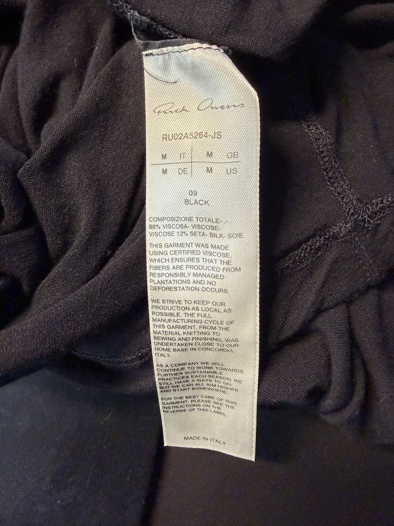 Rick Owens Rick Owens FW21 Black Viscose Silk T-Shirt Size US M / EU 48-50 / 2 - 7 Thumbnail
