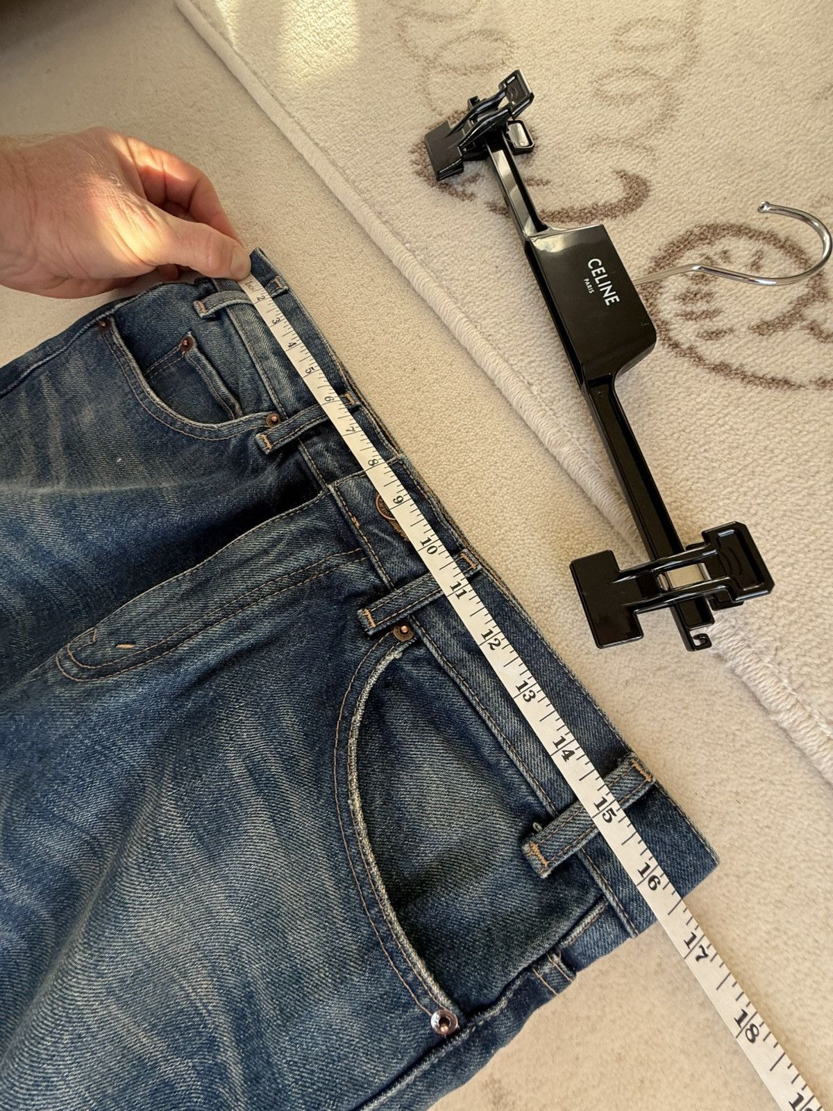 Celine Celine Hedi Slimane Dark union wash Francoise jeans 30 $1200 Size US 30 / EU 46 - 7 Thumbnail