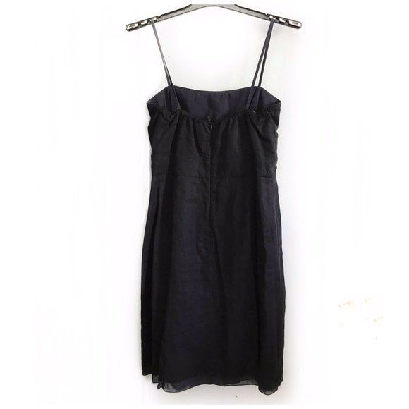 Jil Sander Vintage Jil Sander Black Cotton Chiffon Minimalist Dress D40 Size M / US 6-8 / IT 42-44 - 2 Thumbnail