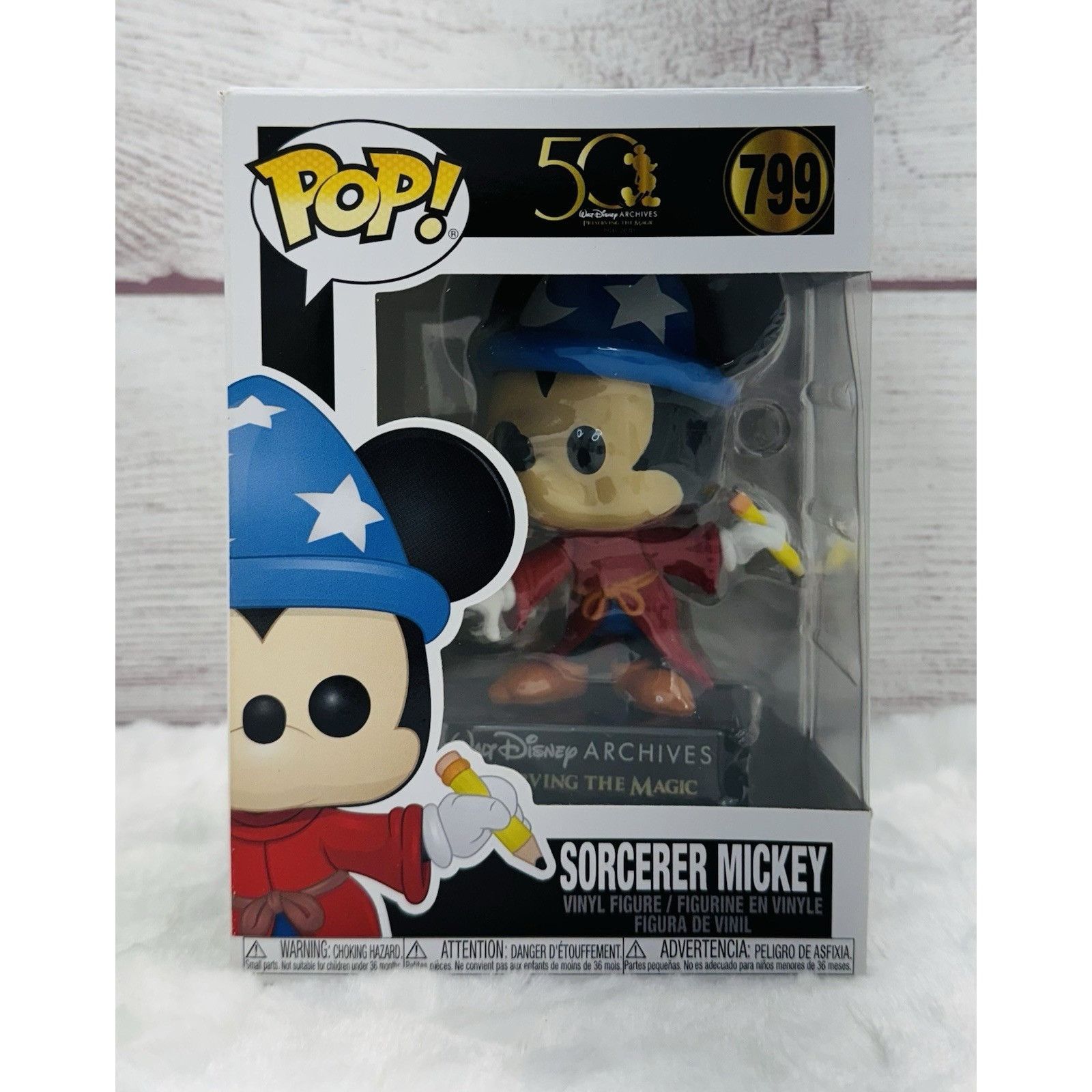 Disney Funko Pop! Mickey Mouse Sorcerer Fantasia Archives Vinyl Fig Size ONE SIZE - 1 Thumbnail