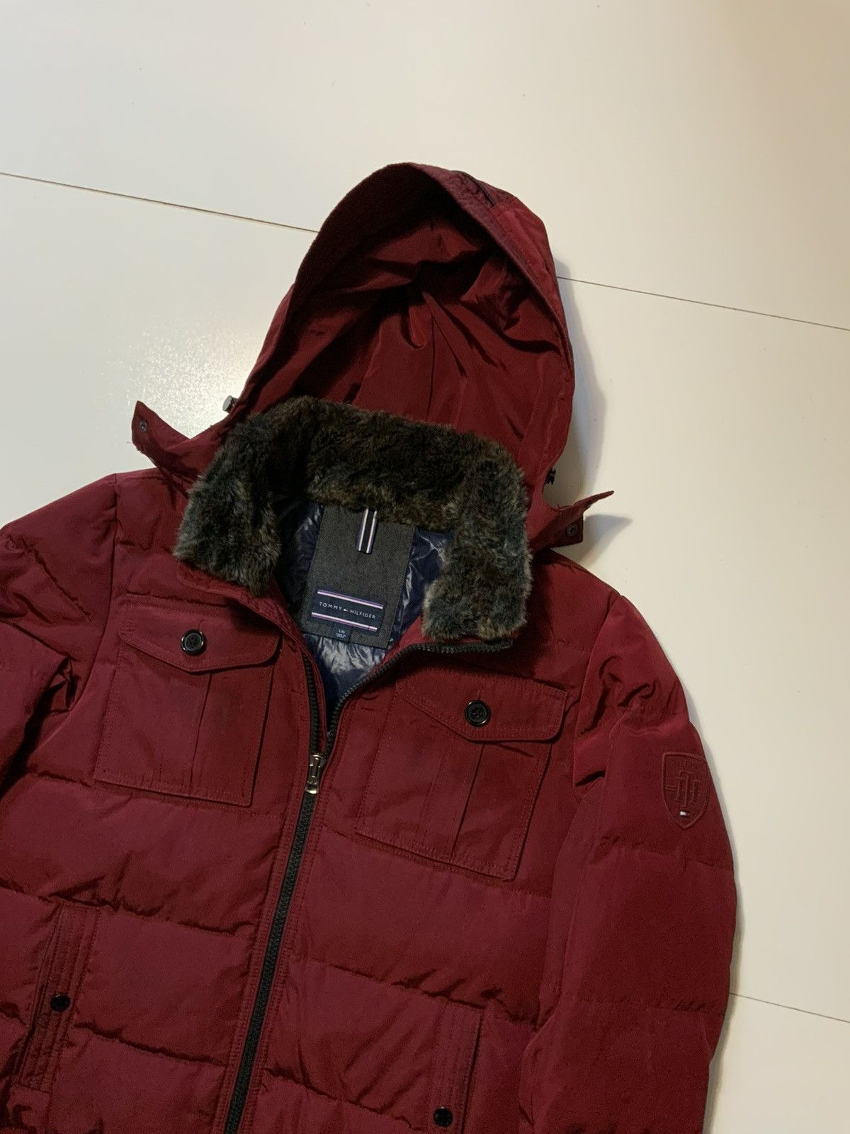 Tommy Hilfiger Tommy Hilfiger Quilted Down Feather Fill Zip Puffer Jacket Size US L / EU 52-54 / 3 - 5 Thumbnail