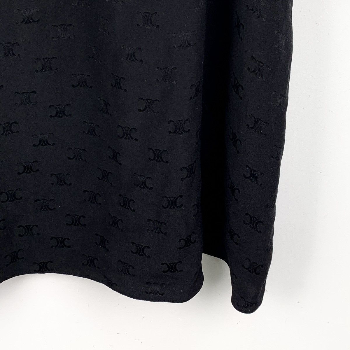 Celine Celine All-over Triomphe Silk Lace Long Sleeve Dress K26WX Size S / US 4 / IT 40 - 4 Thumbnail